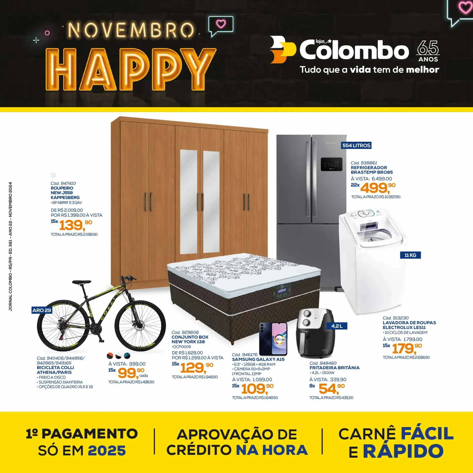 Encarte de Lojas Colombo Ofertas 1 de novembro até 30 de novembro 2024 - Pagina 