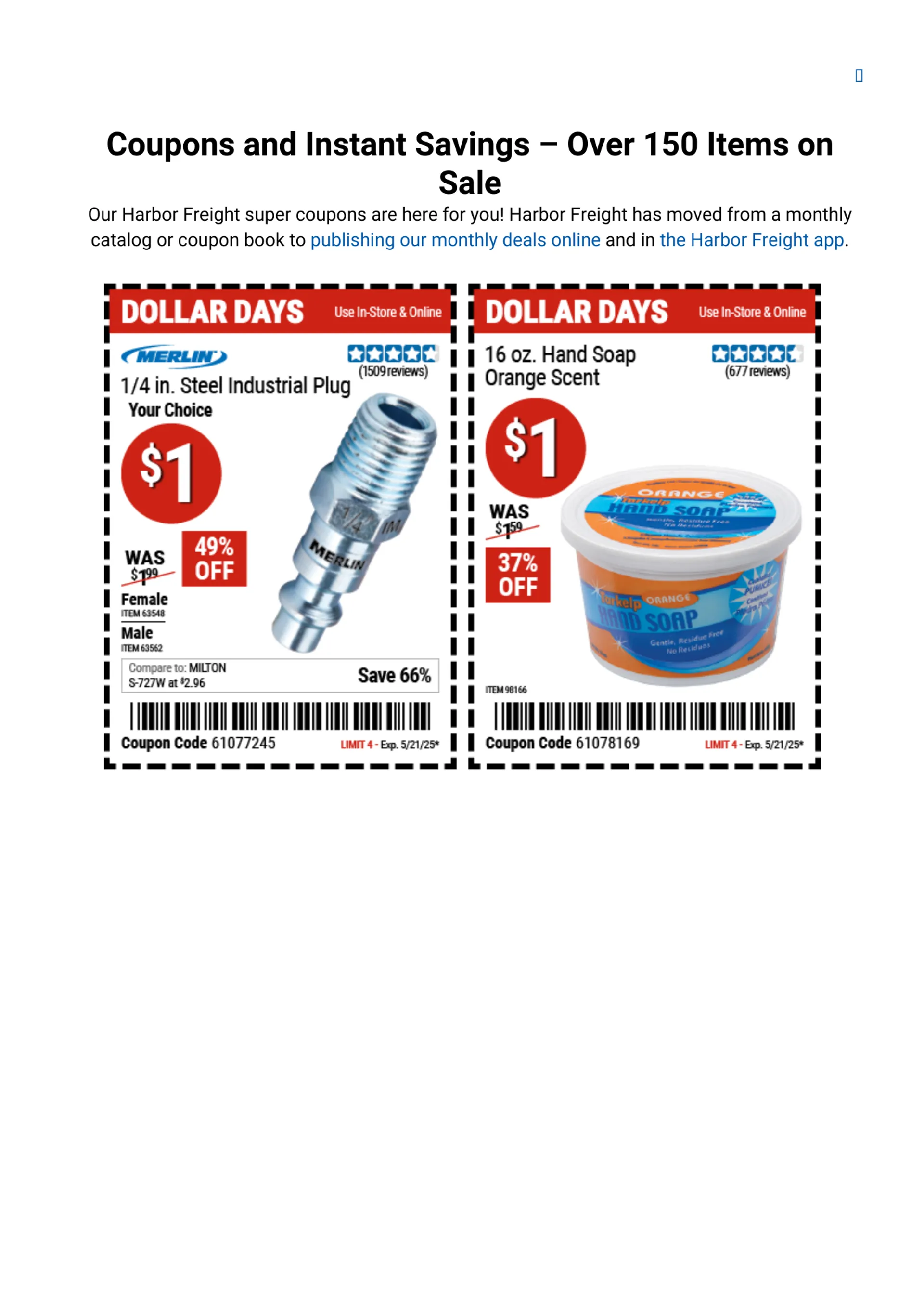 Weekly ad Coupons and Instant Savings  from May 8 to May 22 2025 - Page 