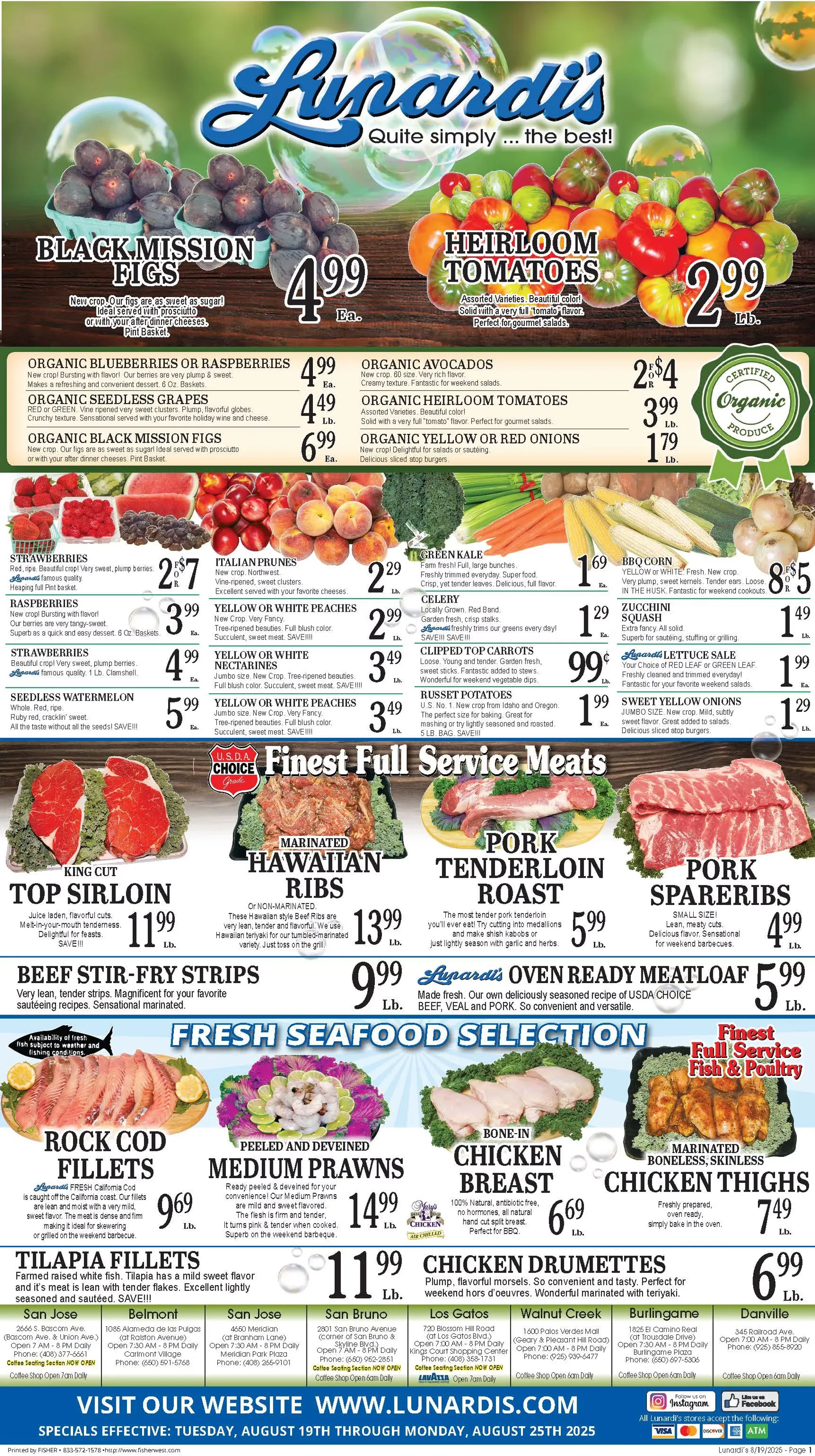 Weekly ad Lunardi's Sales from August 19 to August 25 2025 - Page 1