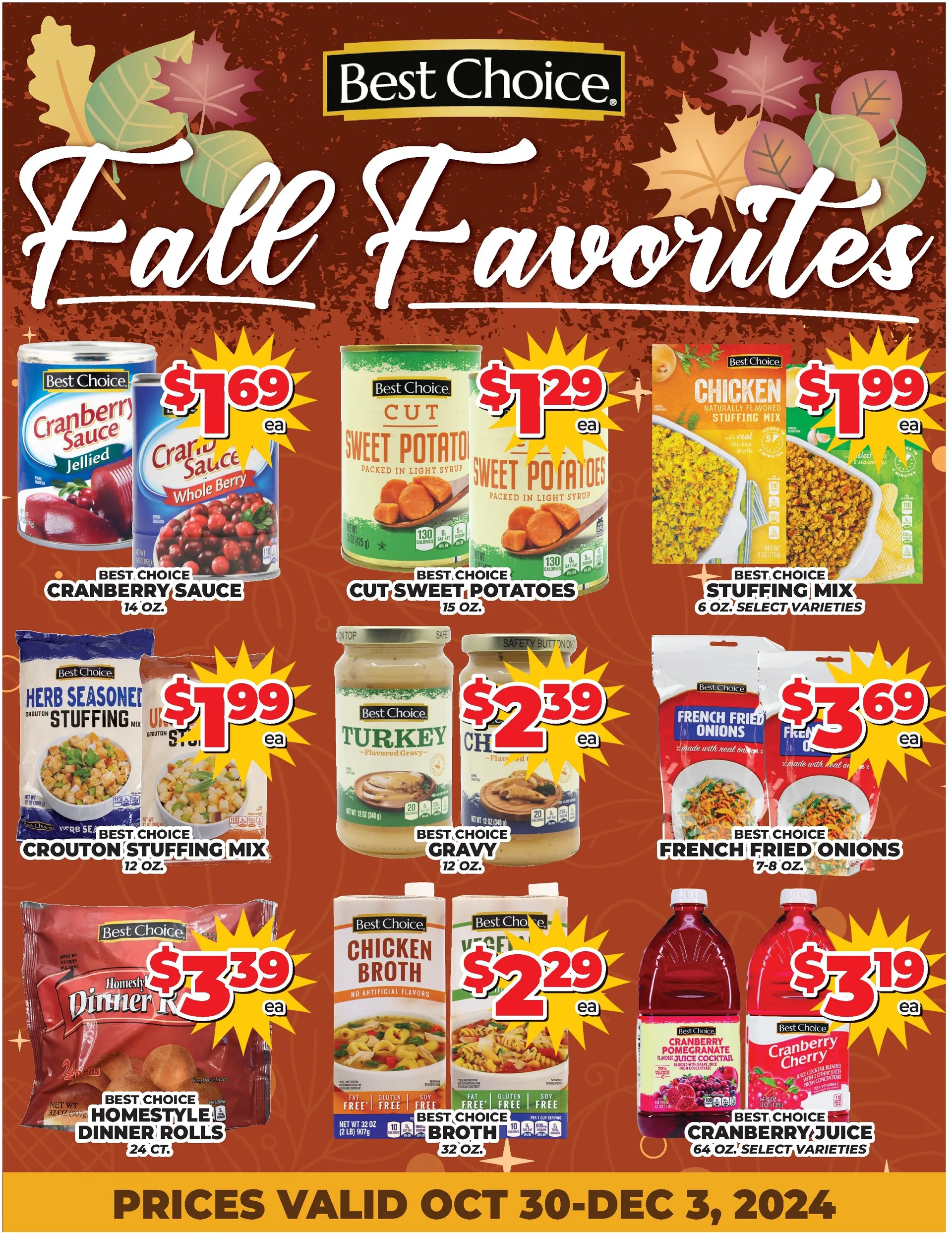 Weekly ad Monthly Specials in Price Cutter: Your Fall Favorites from October 30 to December 3 2024 - Page 