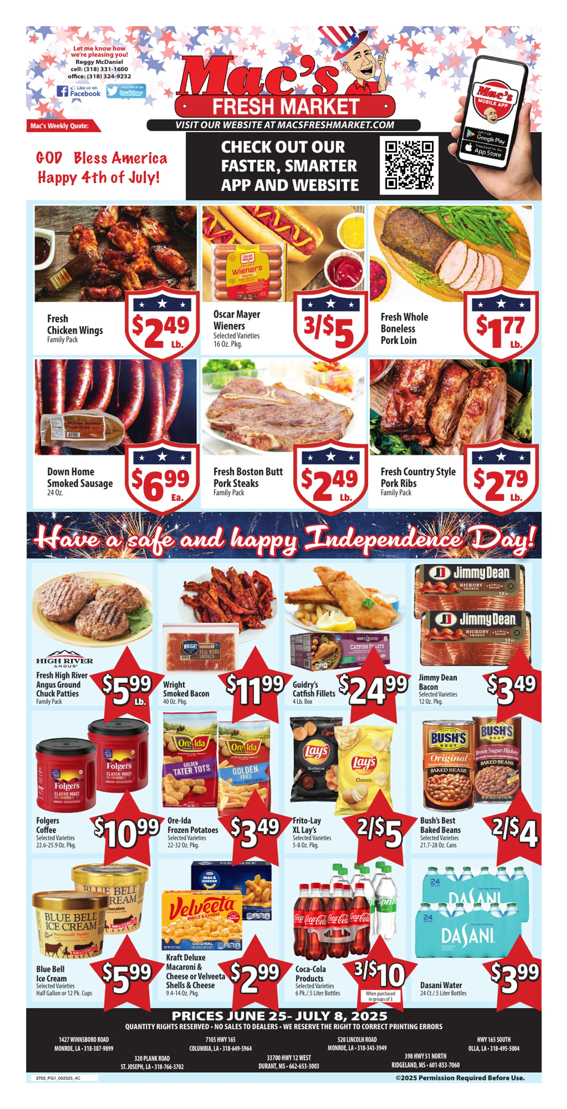 Weekly ad Mac's Freshmarket Deals from June 25 to July 4 2025 - Page 1