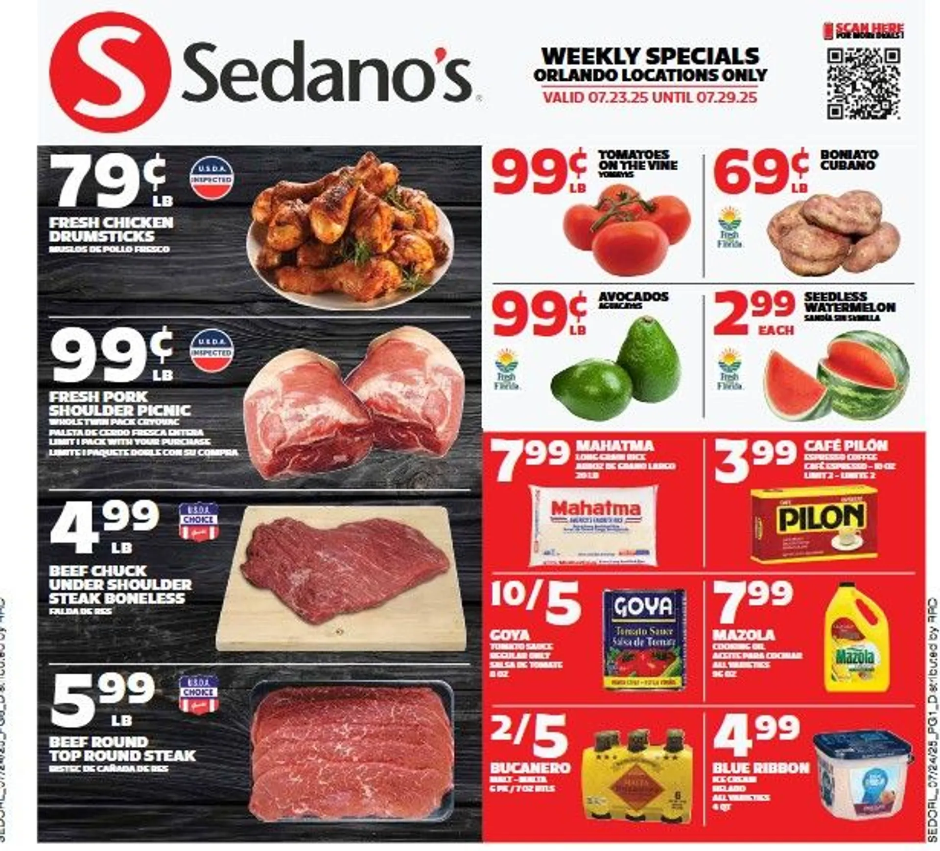 Weekly ad Sedano's Sales from July 24 to July 30 2025 - Page 1