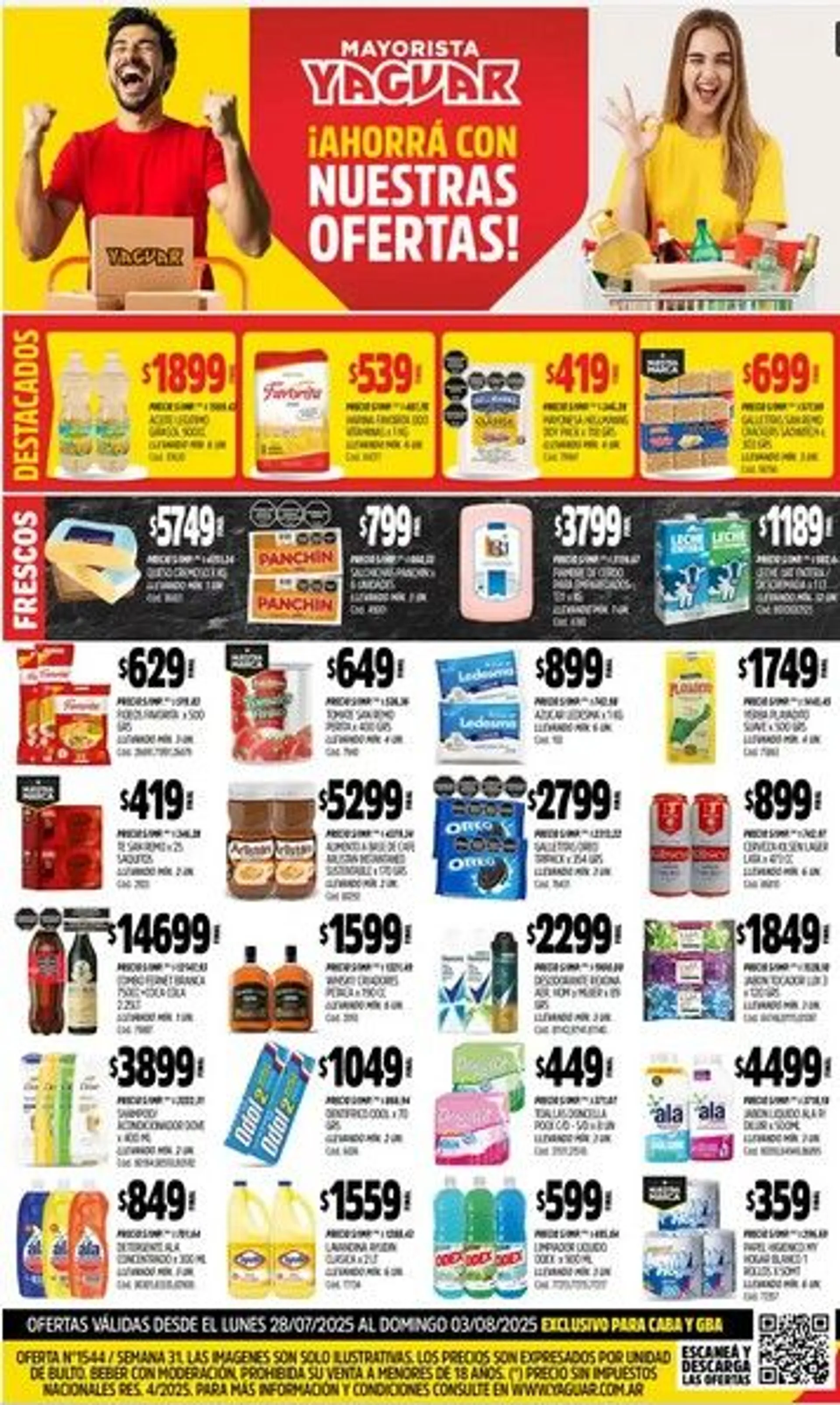 Ofertas de Ofertas Yaguar 28 de julio al 3 de agosto 2025 - Página  del catálogo