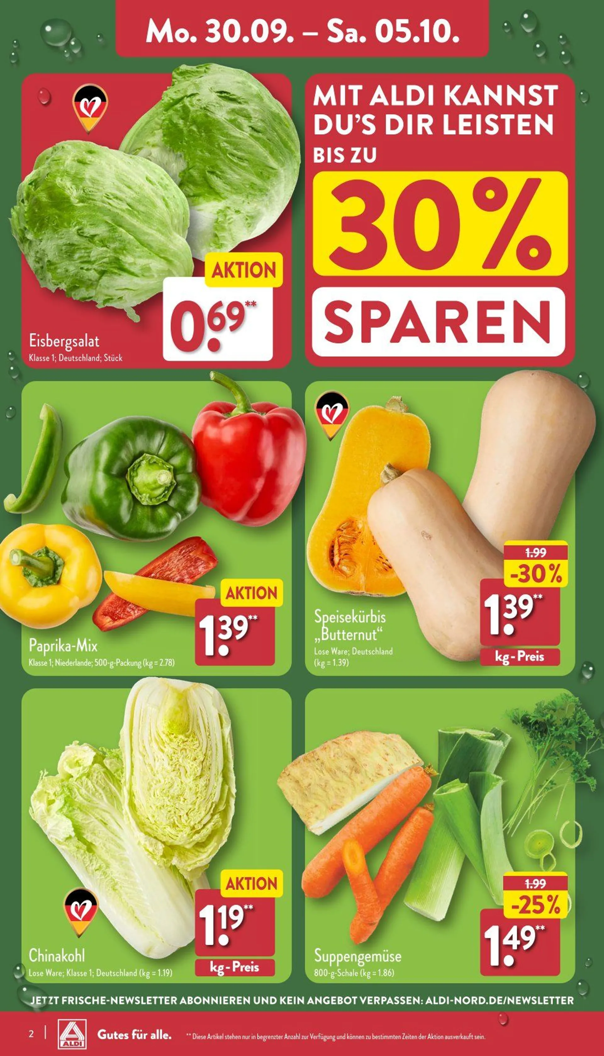 ALDI Nord Prospekts Angebote Online von 30. September bis 5. Oktober 2024 - Prospekt seite 2