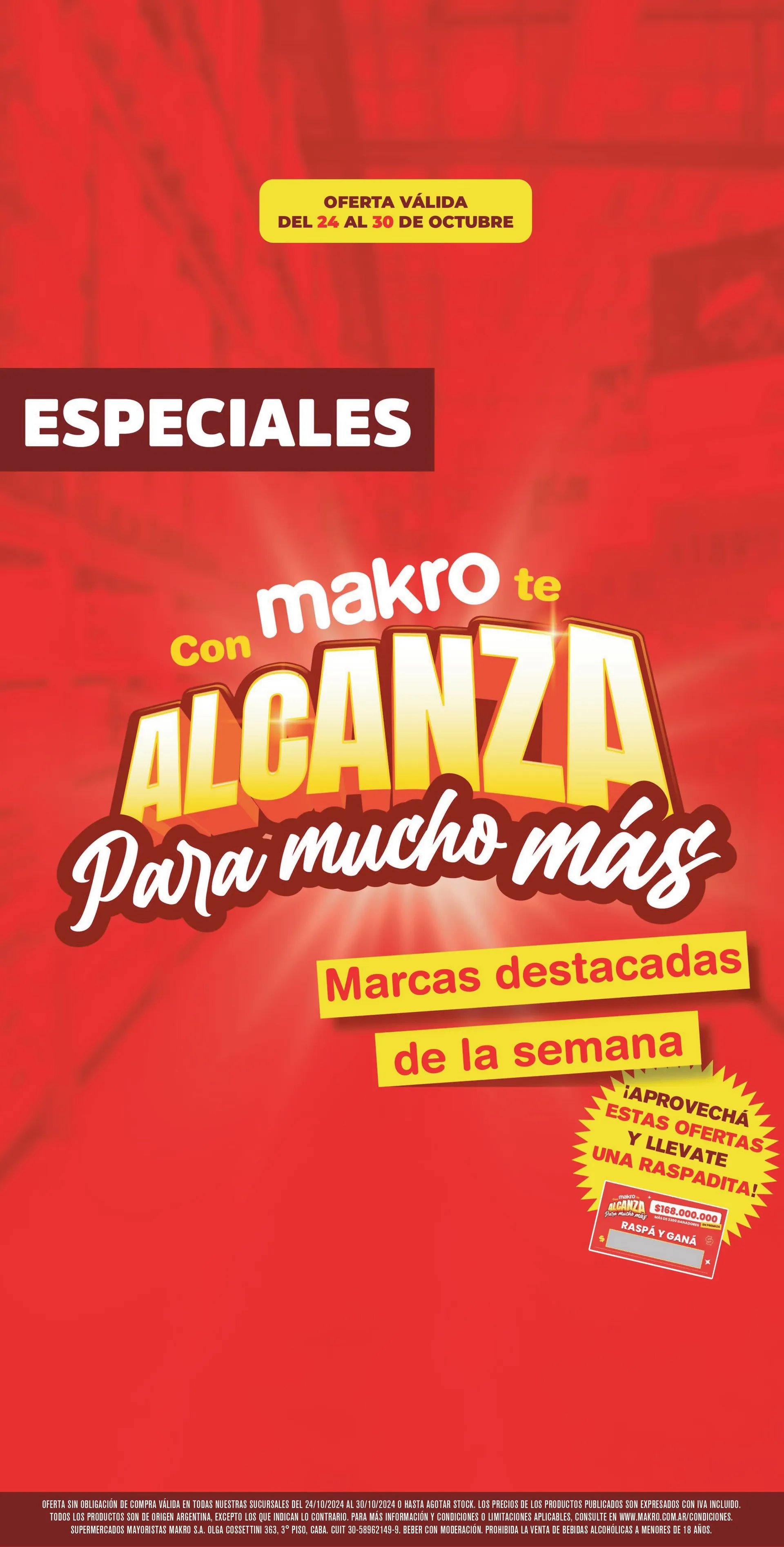 Ofertas de  Ofertas Makro 24 de octubre al 30 de octubre 2024 - Página 1 del catálogo