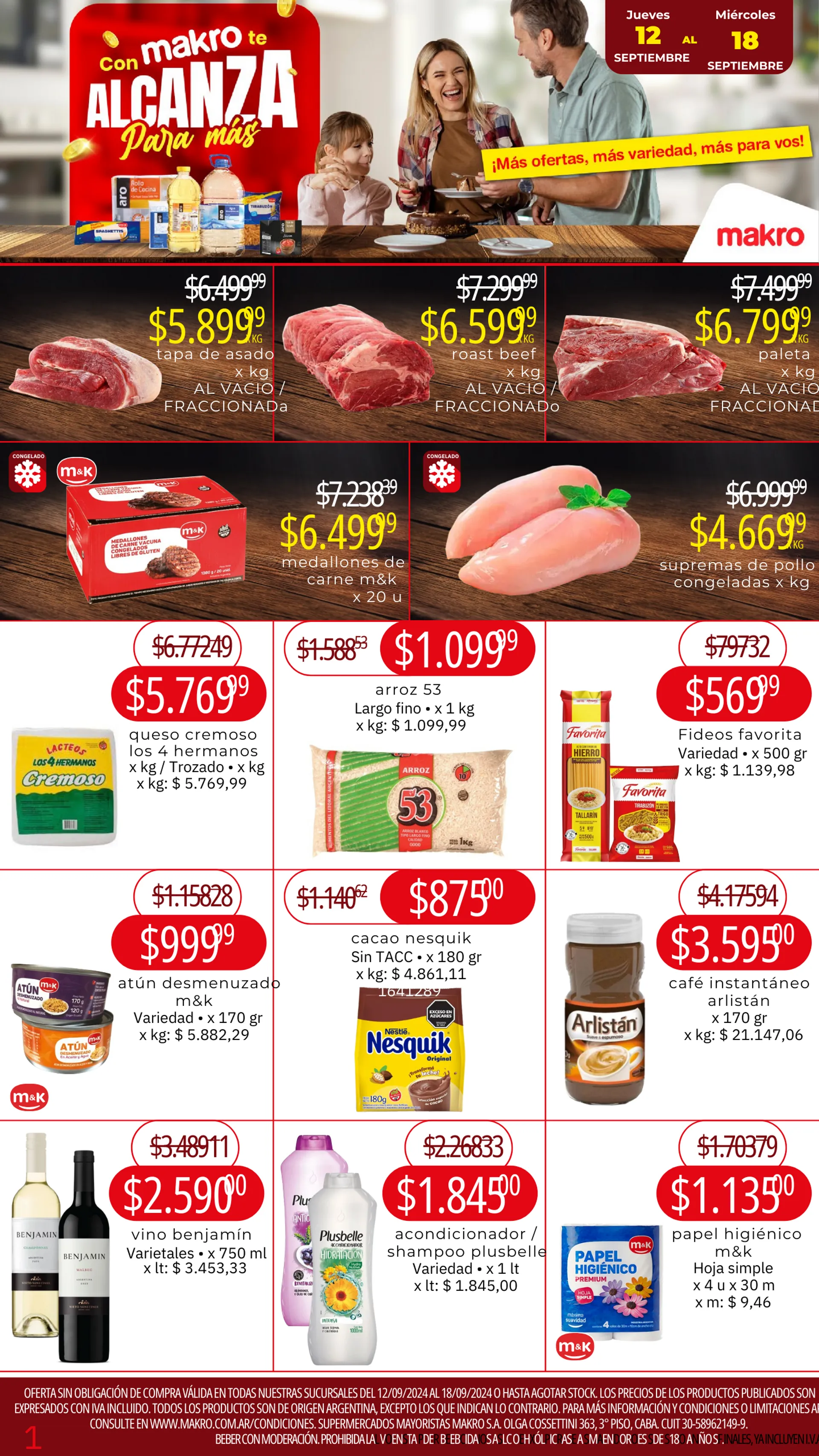 Ofertas de Catálogo: Makro 12 de septiembre al 18 de septiembre 2024 - Página 1 del catálogo