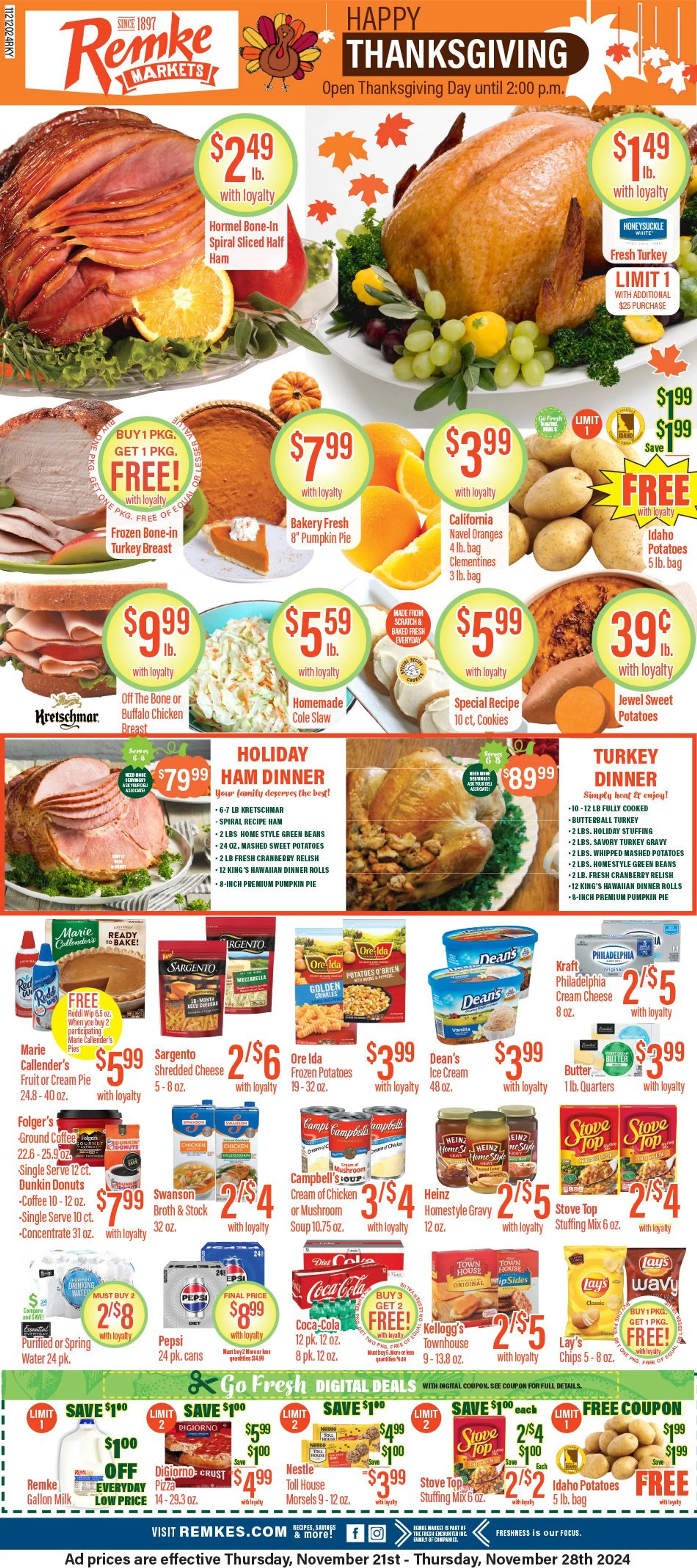 Weekly ad Remke Markets Deals from November 21 to November 28 2024 - Page 