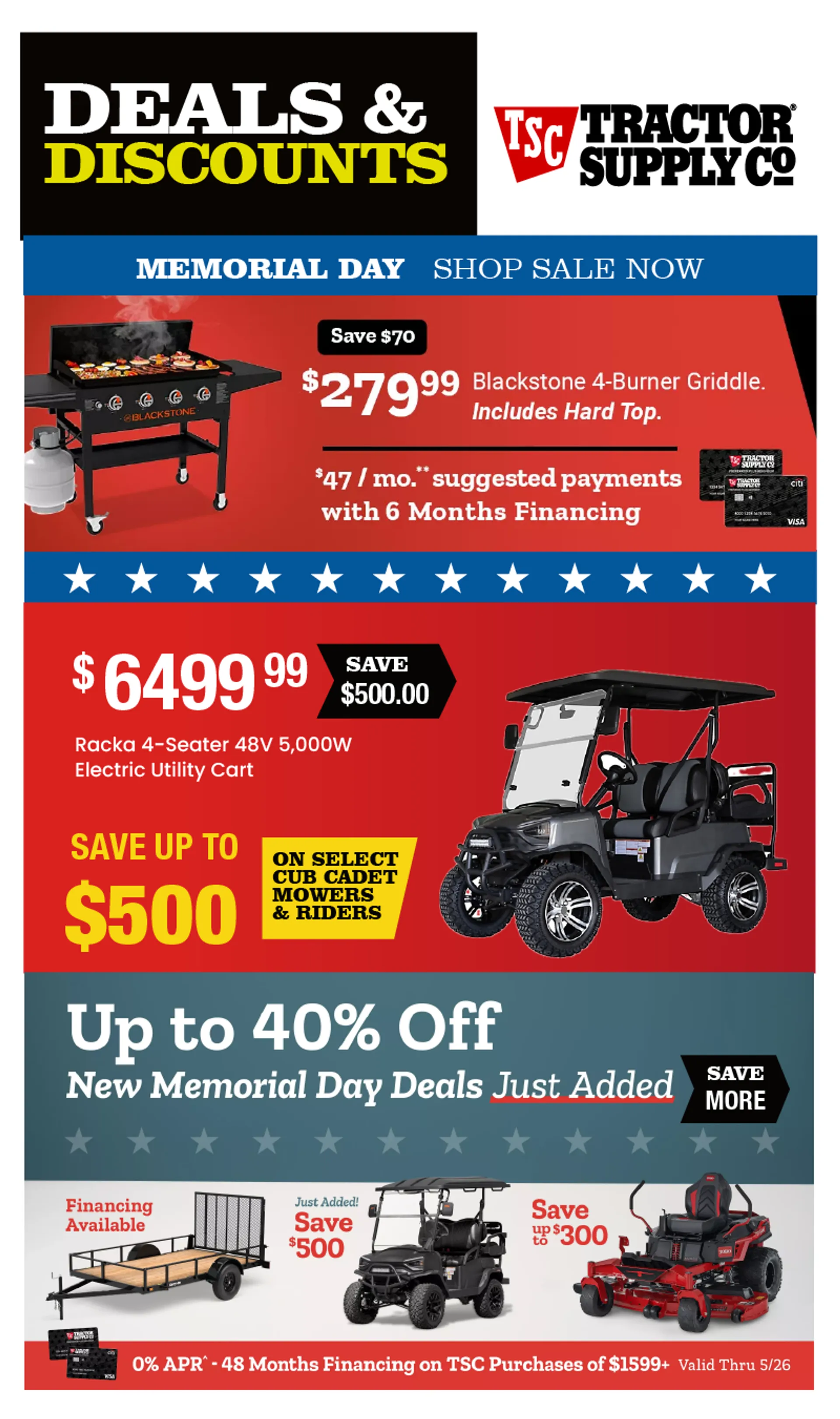 Weekly ad Tractor Supple Memorial Day from May 21 to May 31 2025 - Page 
