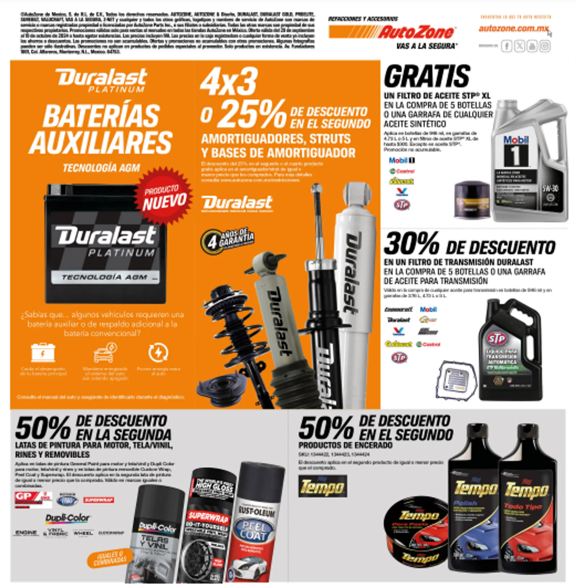 Catálogo de AutoZone Ofertas 2 de octubre al 19 de octubre 2024 - Pagina 