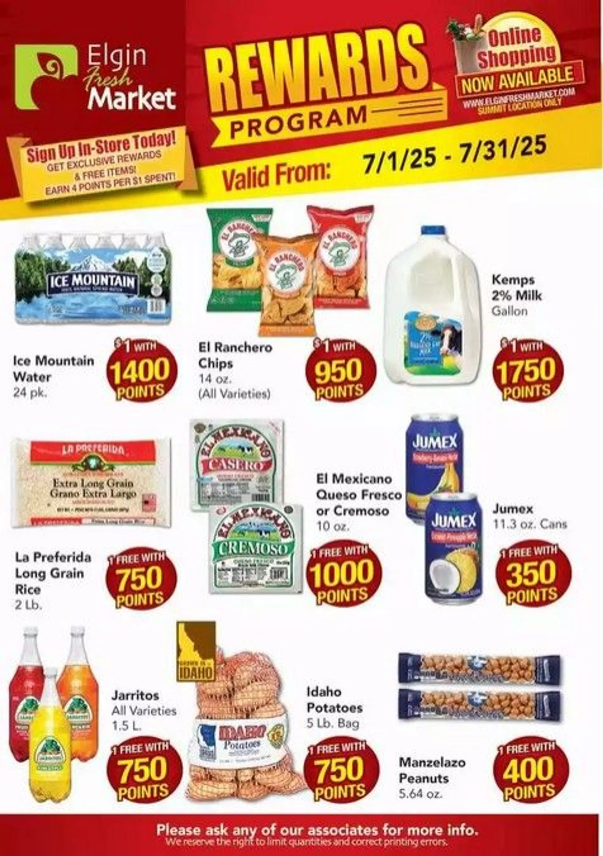Weekly ad Elgin Fresh Market Sales from July 1 to July 31 2025 - Page 1
