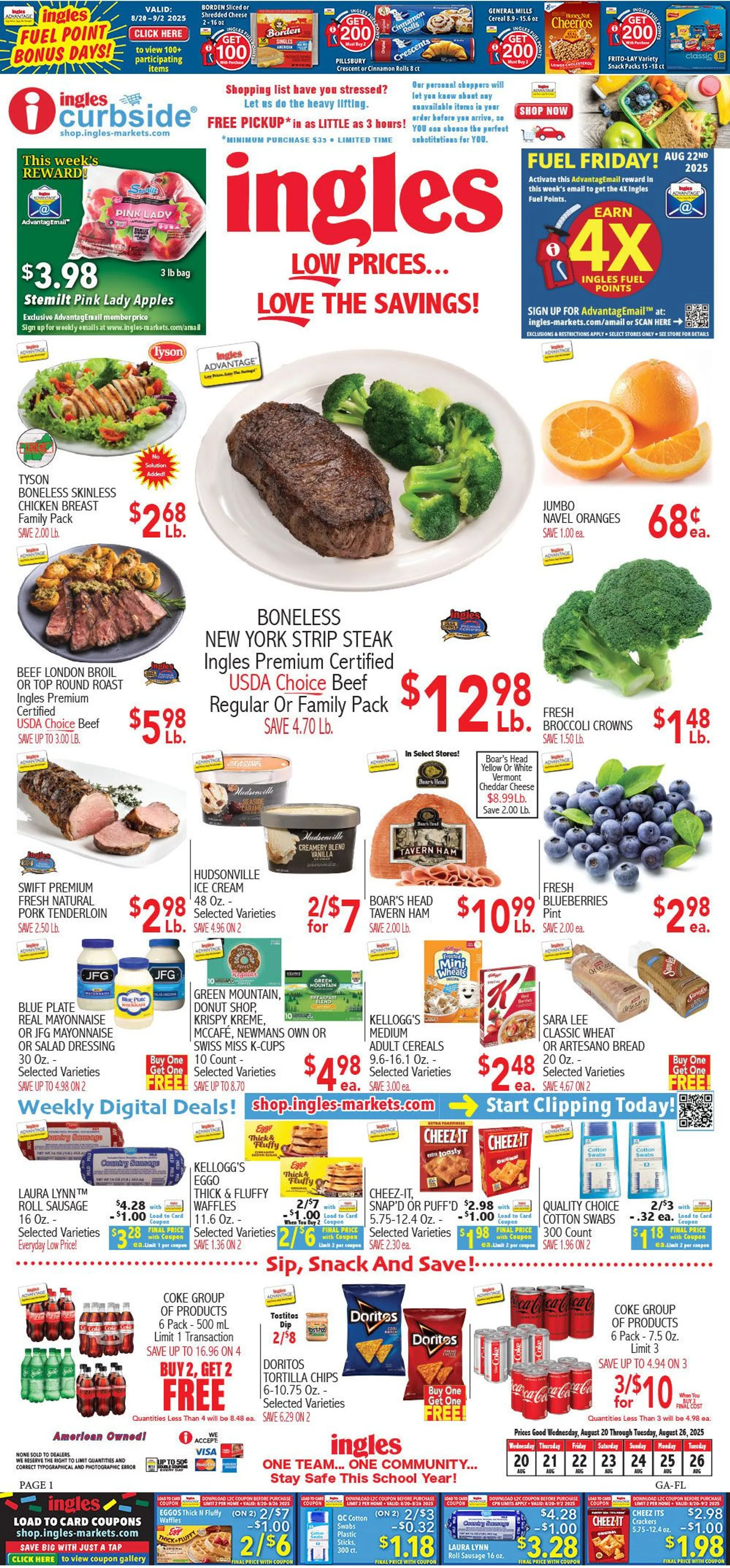 Weekly ad Ingles Sales from August 20 to August 26 2025 - Page 1