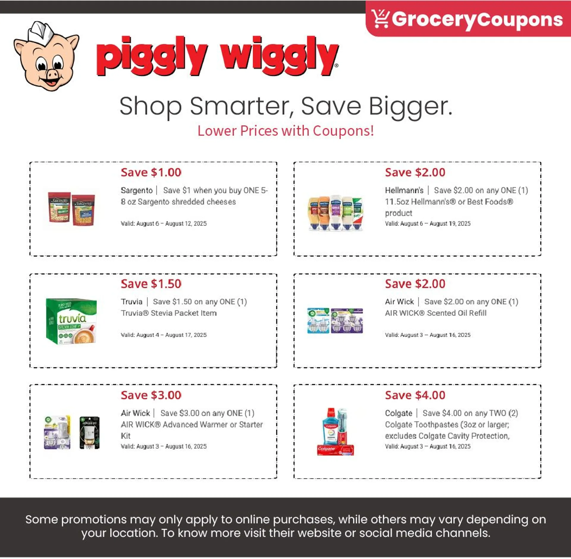 Weekly ad Piggly Wiggly Coupons from August 6 to August 31 2025 - Page 1