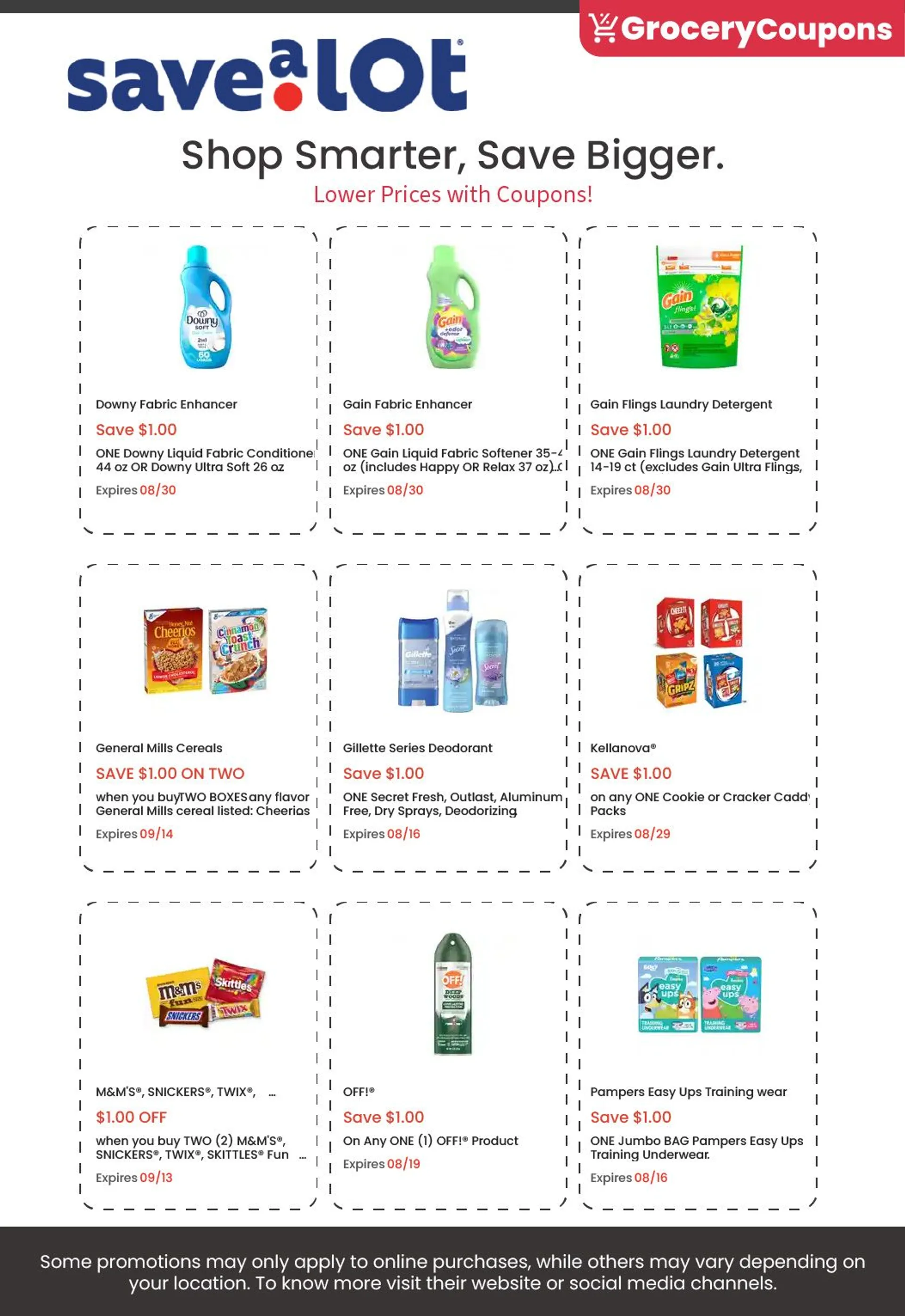 Weekly ad Save a Lot Coupons from August 1 to August 31 2025 - Page 1
