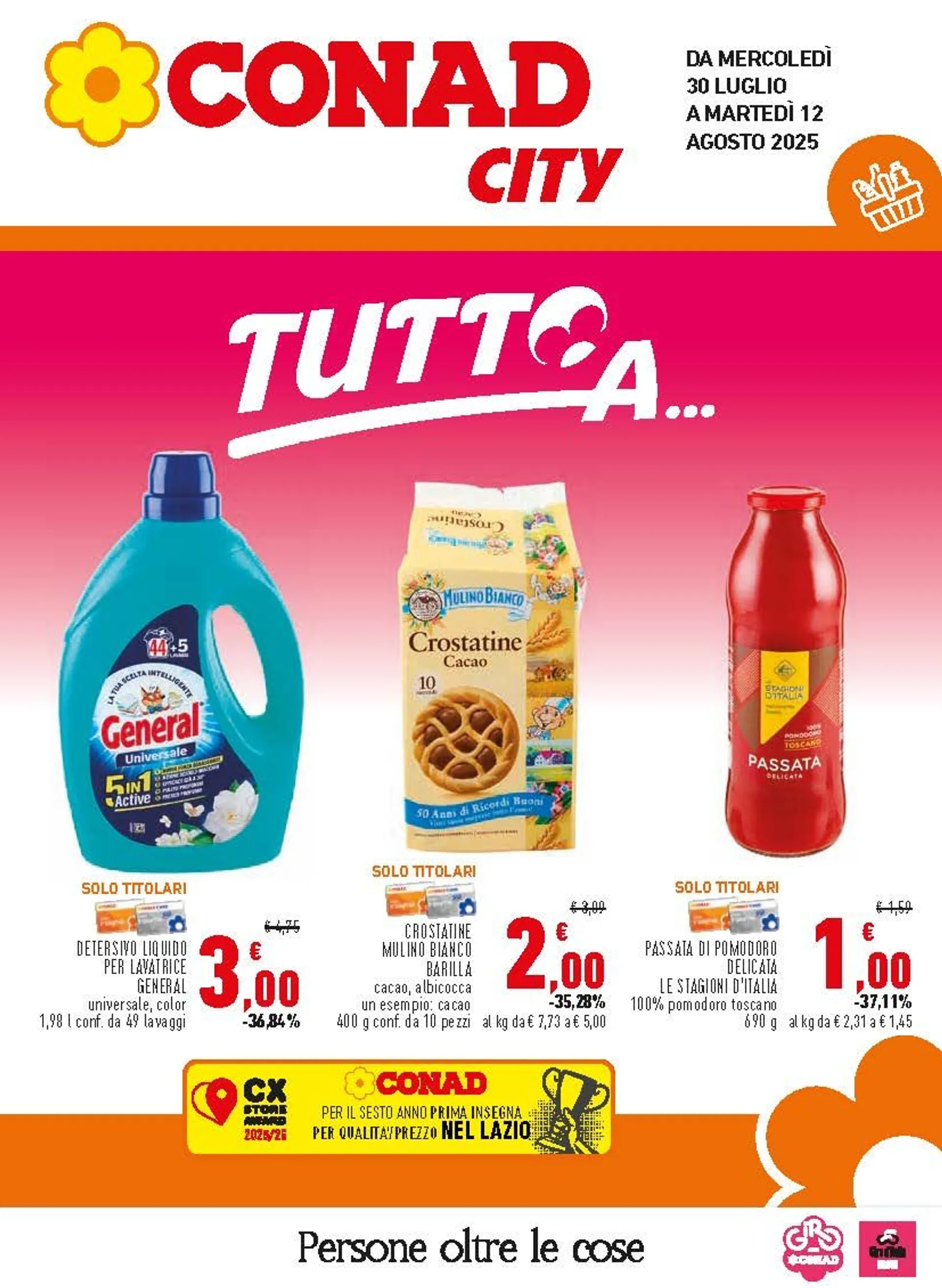Volantini Conad da 30 luglio a 12 agosto di 2025 - Pagina del volantino 1