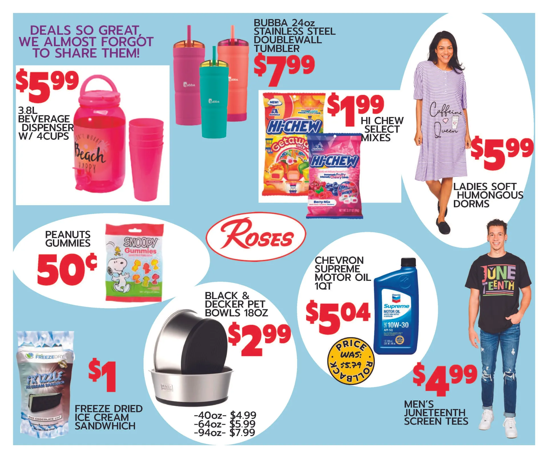 Weekly ad Roses Discount Store. Sales from June 13 to June 16 2025 - Page 1