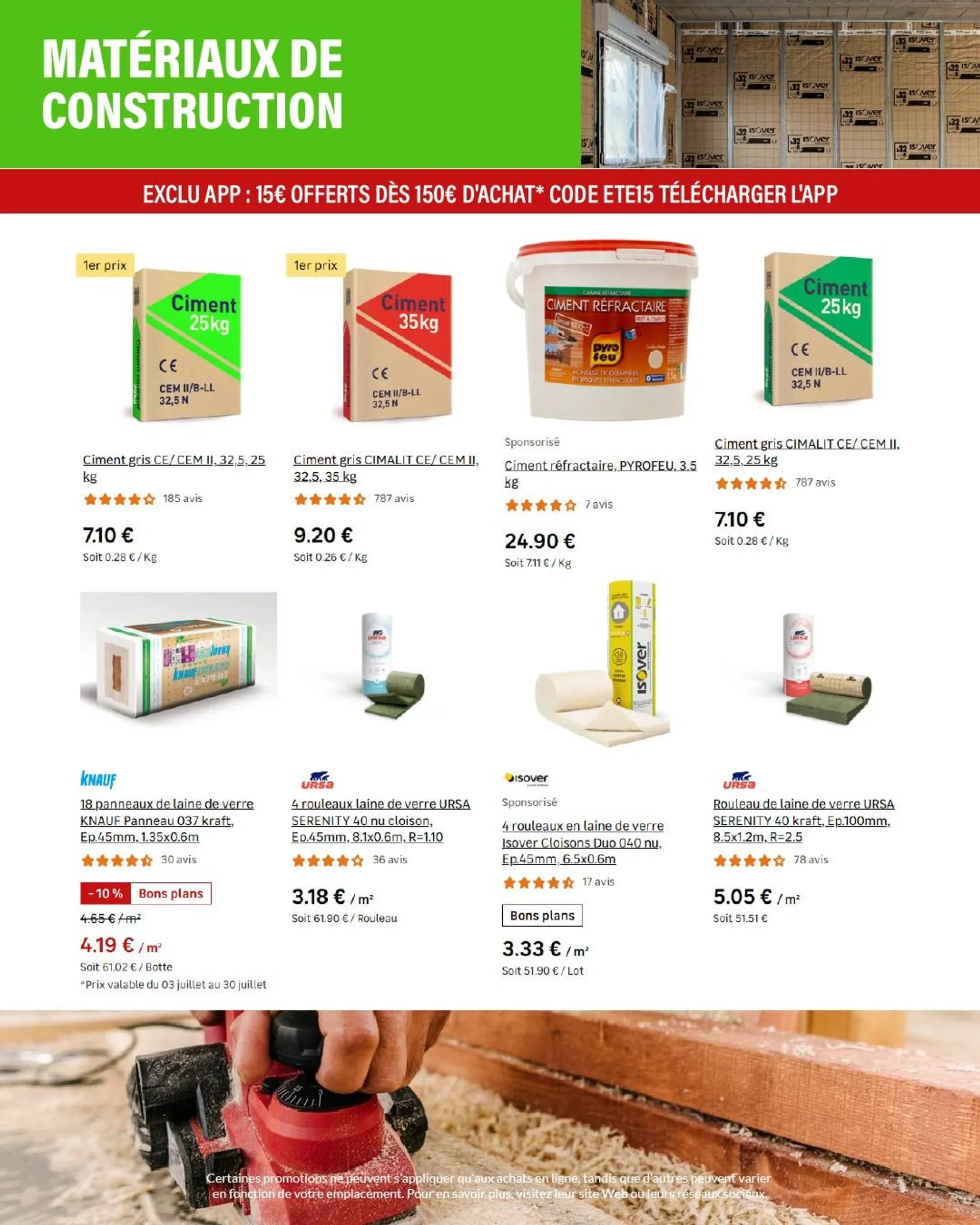 PROMOS DE LEROY MERLIN du 25 juillet au 8 août 2024 - Catalogue page 20