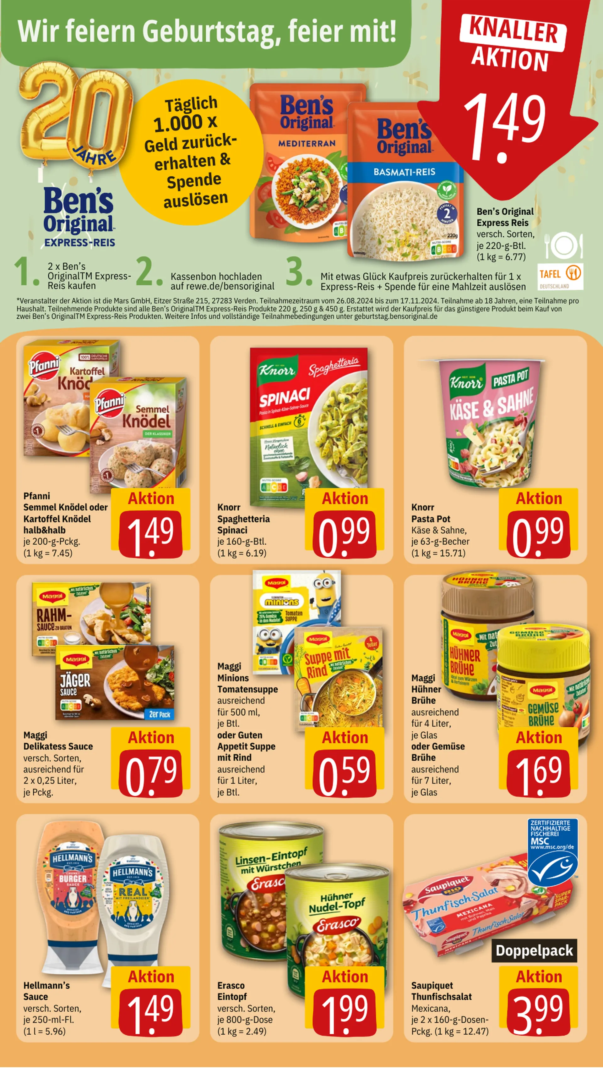 REWE Angebote von 4. September bis 7. September 2024 - Prospekt seite 20