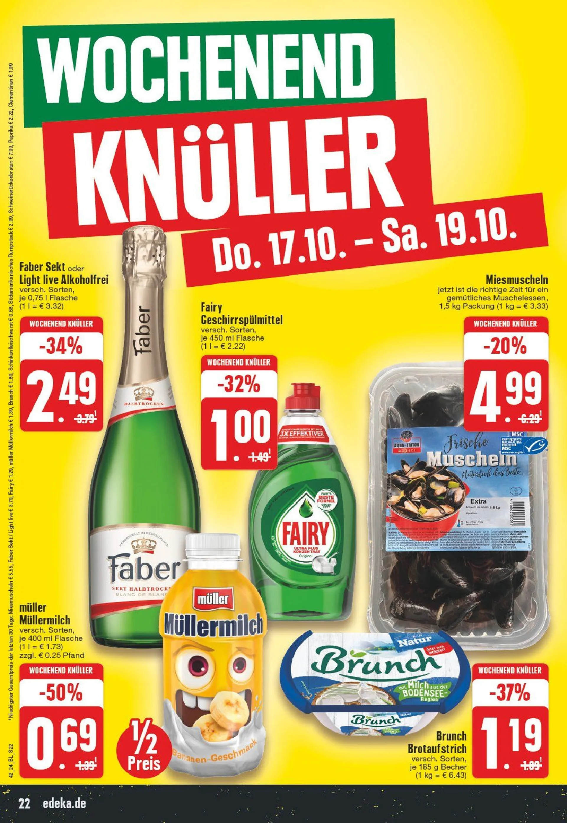 Edeka Prospekt von 14. Oktober bis 19. Oktober 2024 - Prospekt seite 22