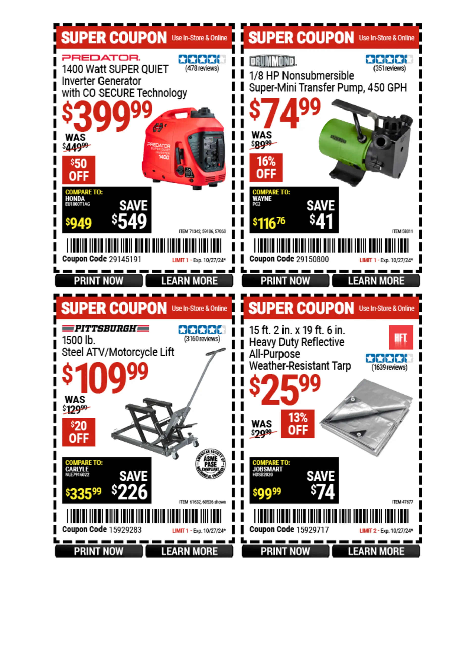 Weekly ad Harbor Freight Weekly Ad from October 21 to October 27 2024 - Page 21