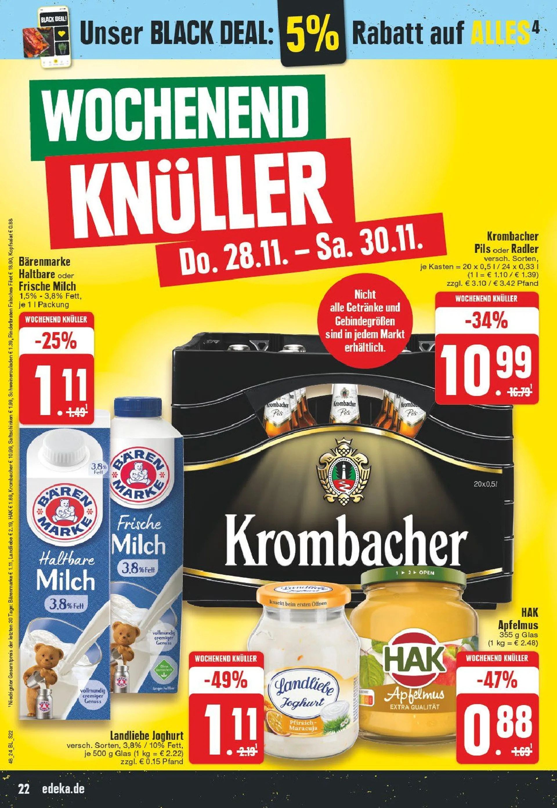 Edeka Propsket von 25. November bis 30. November 2024 - Prospekt seite 22