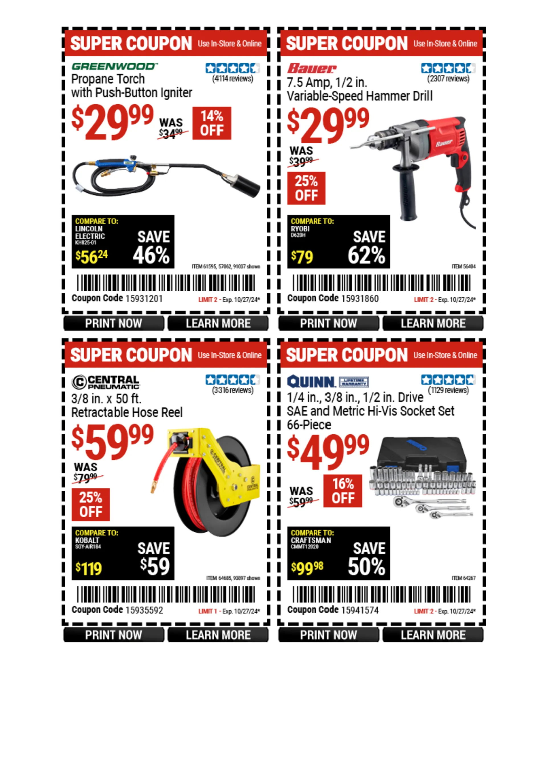 Weekly ad Harbor Freight Weekly Ad from October 21 to October 27 2024 - Page 22