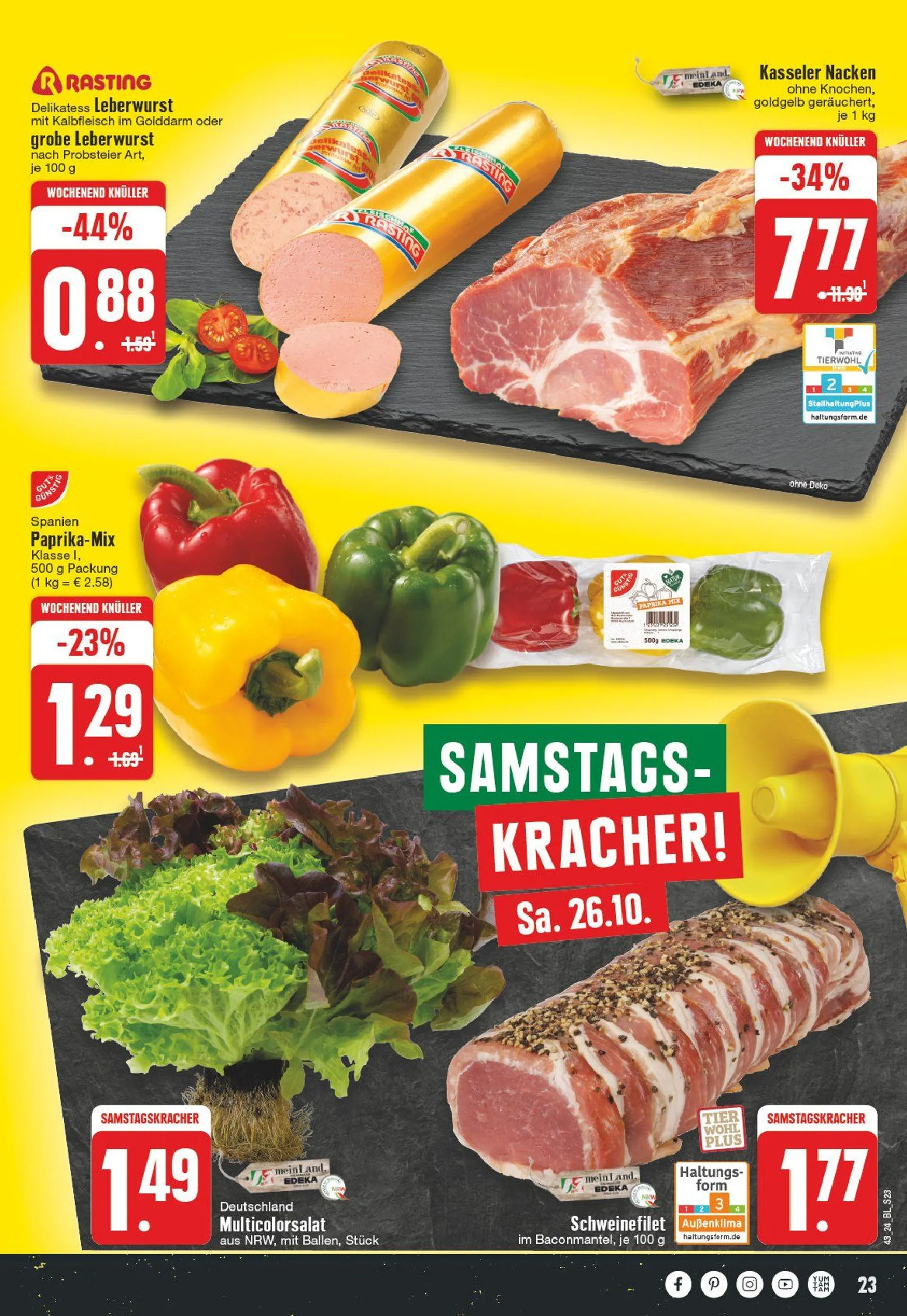 Edeka Prospekt von 21. Oktober bis 26. Oktober 2024 - Prospekt seite 23