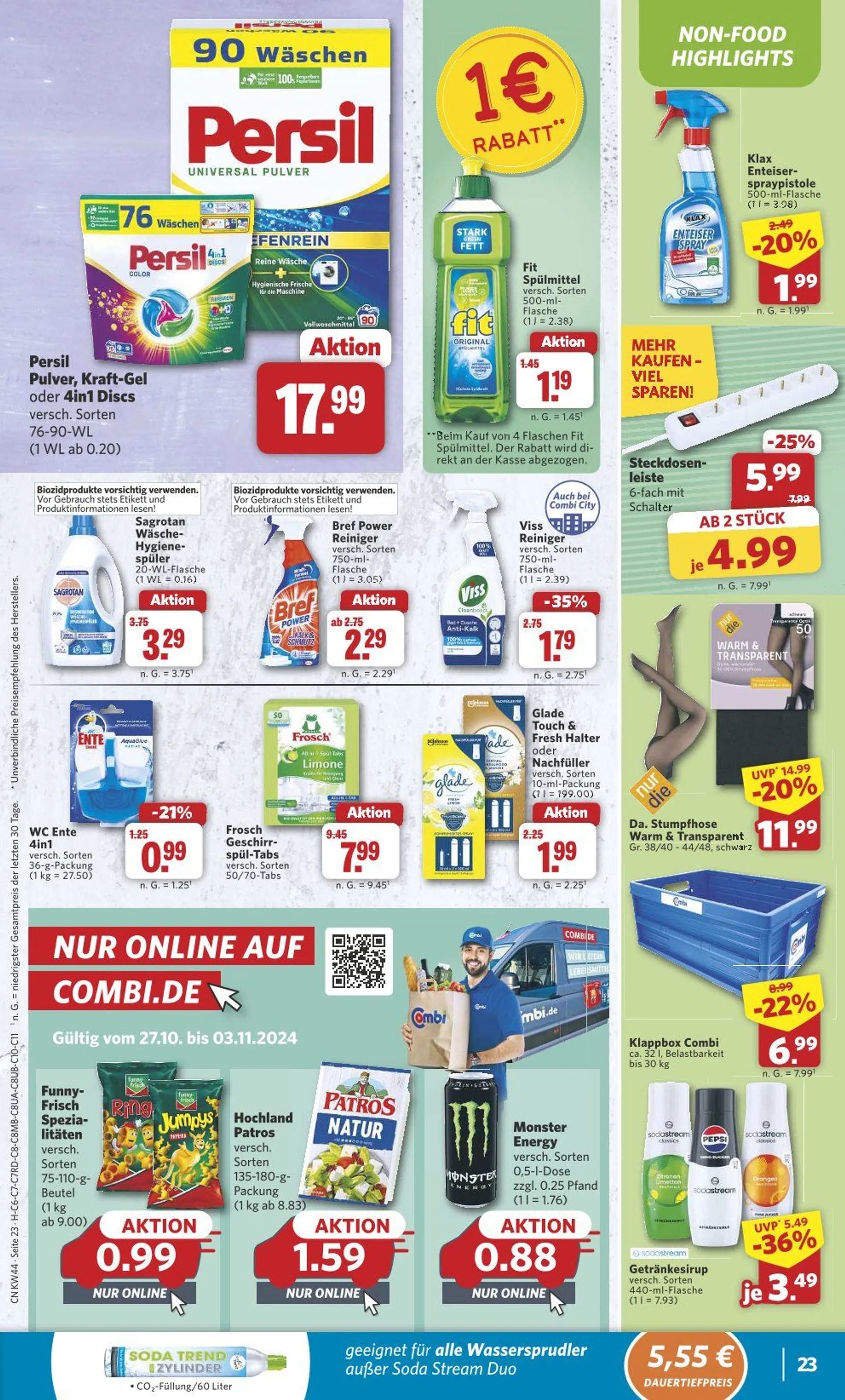 Combi Prospekts  von 28. Oktober bis 2. November 2024 - Prospekt seite 23