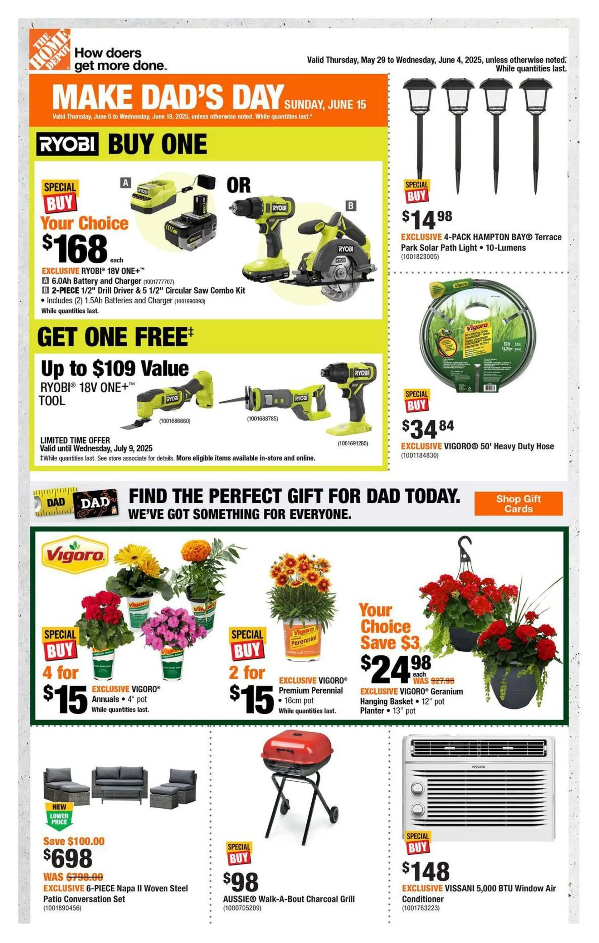 The Home Depot Sales from May 29 to June 1 2025 - flyer page 1