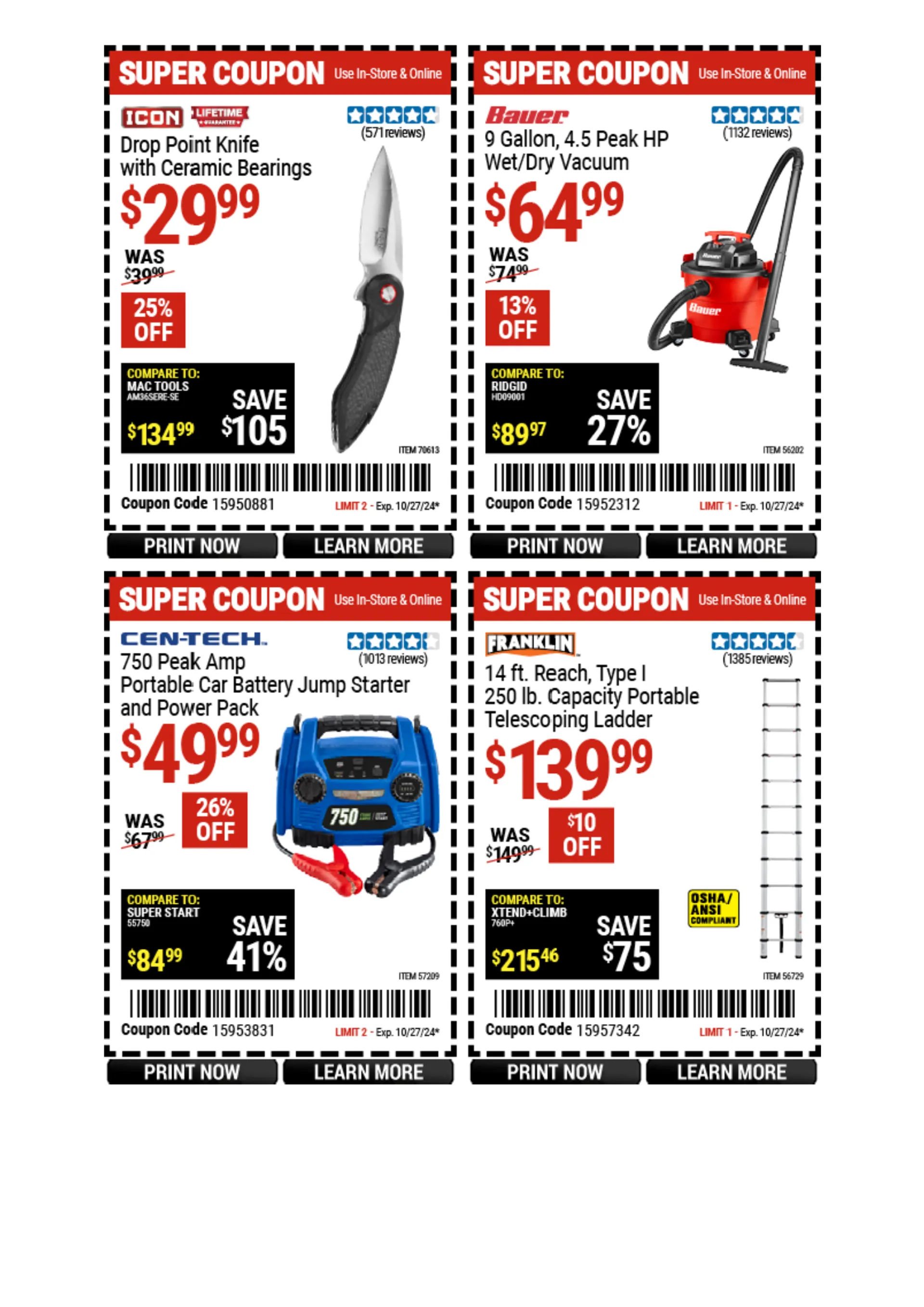 Weekly ad Harbor Freight Weekly Ad from October 21 to October 27 2024 - Page 23