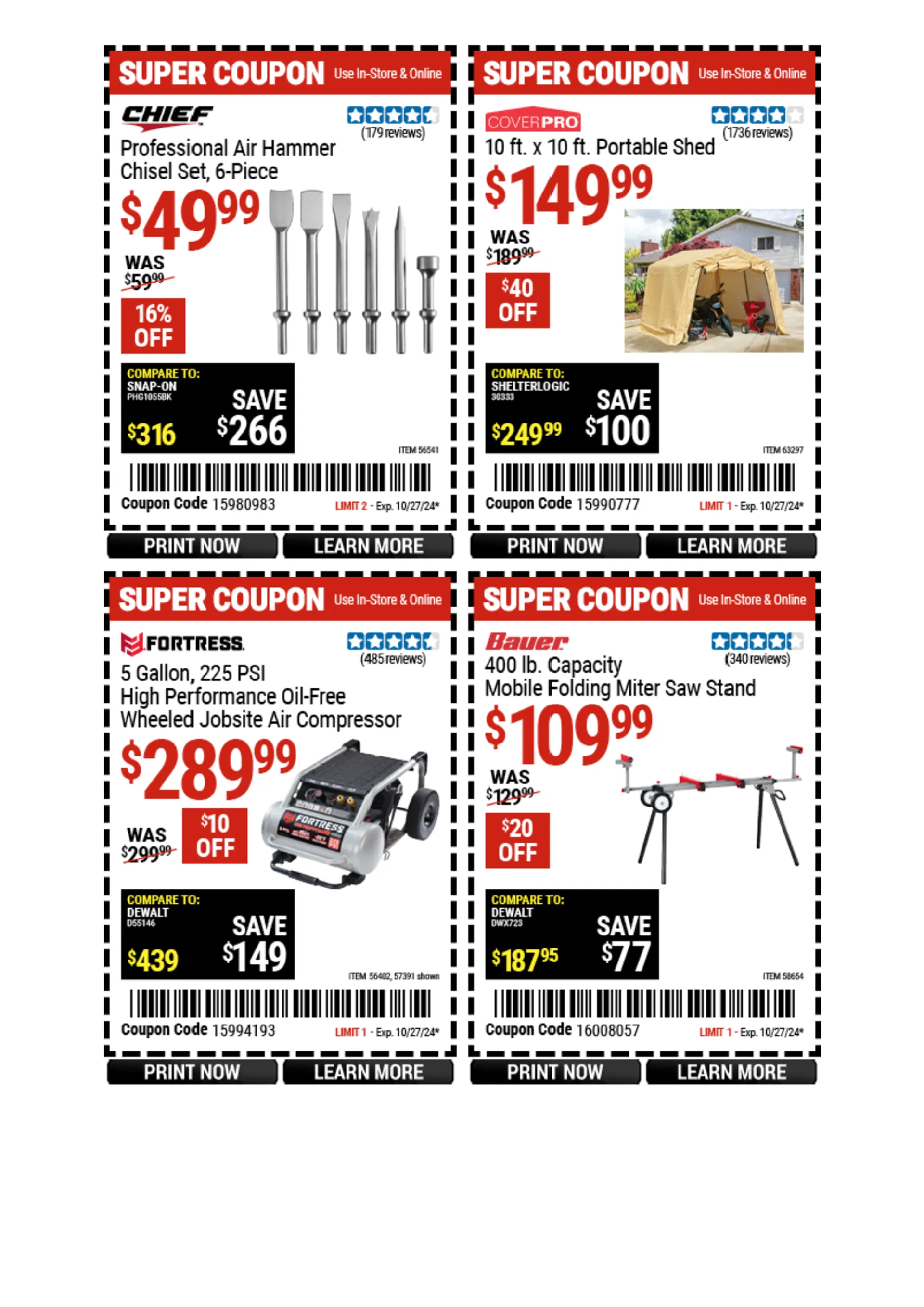 Weekly ad Harbor Freight Weekly Ad from October 21 to October 27 2024 - Page 25