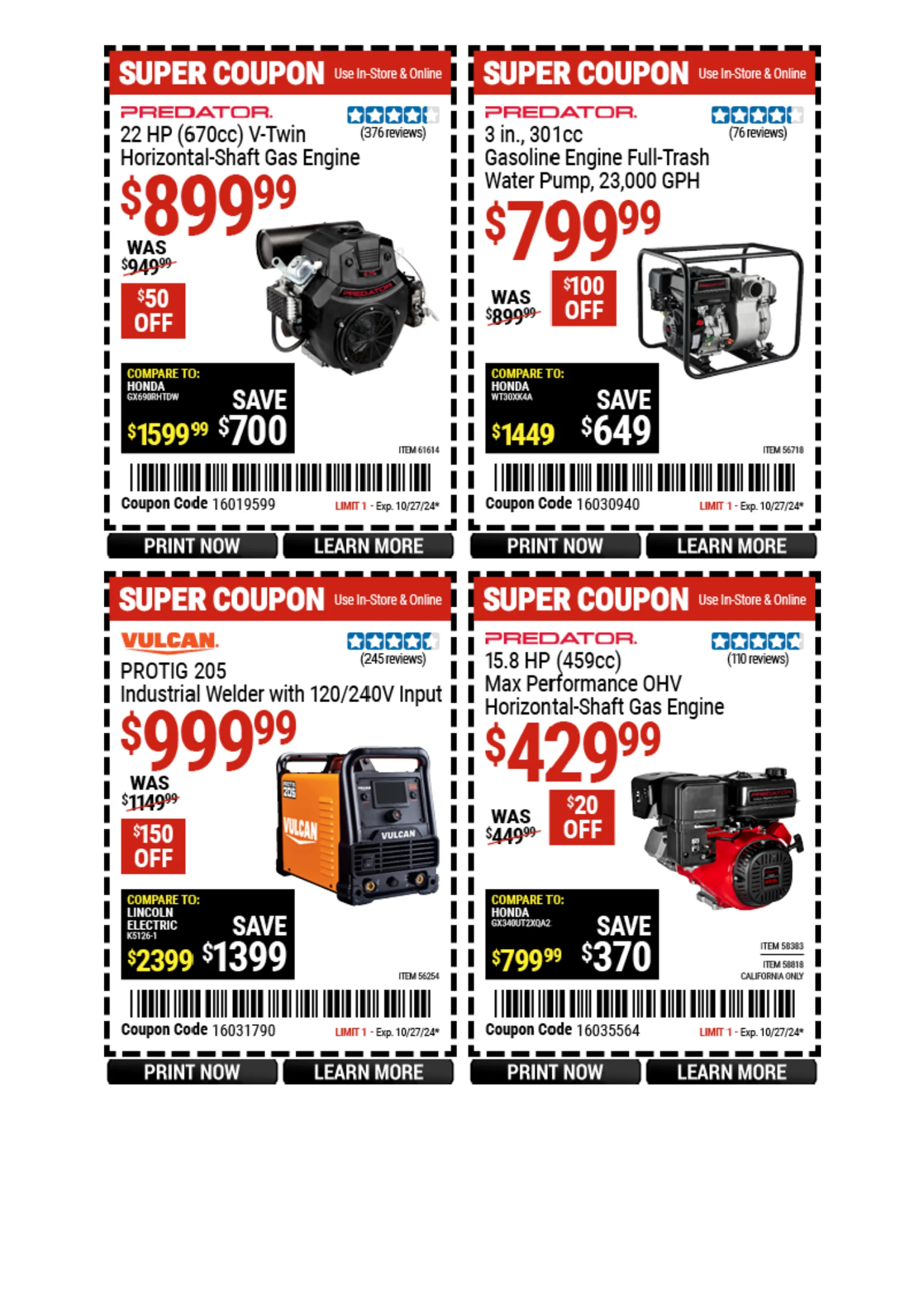 Weekly ad Harbor Freight Weekly Ad from October 21 to October 27 2024 - Page 26