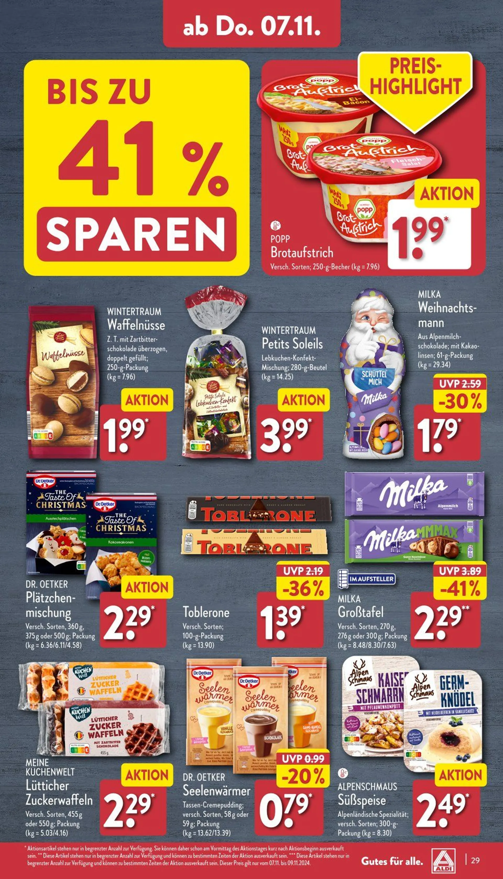 Aldi Nord Prospekt von 4. November bis 11. November 2024 - Prospekt seite 29