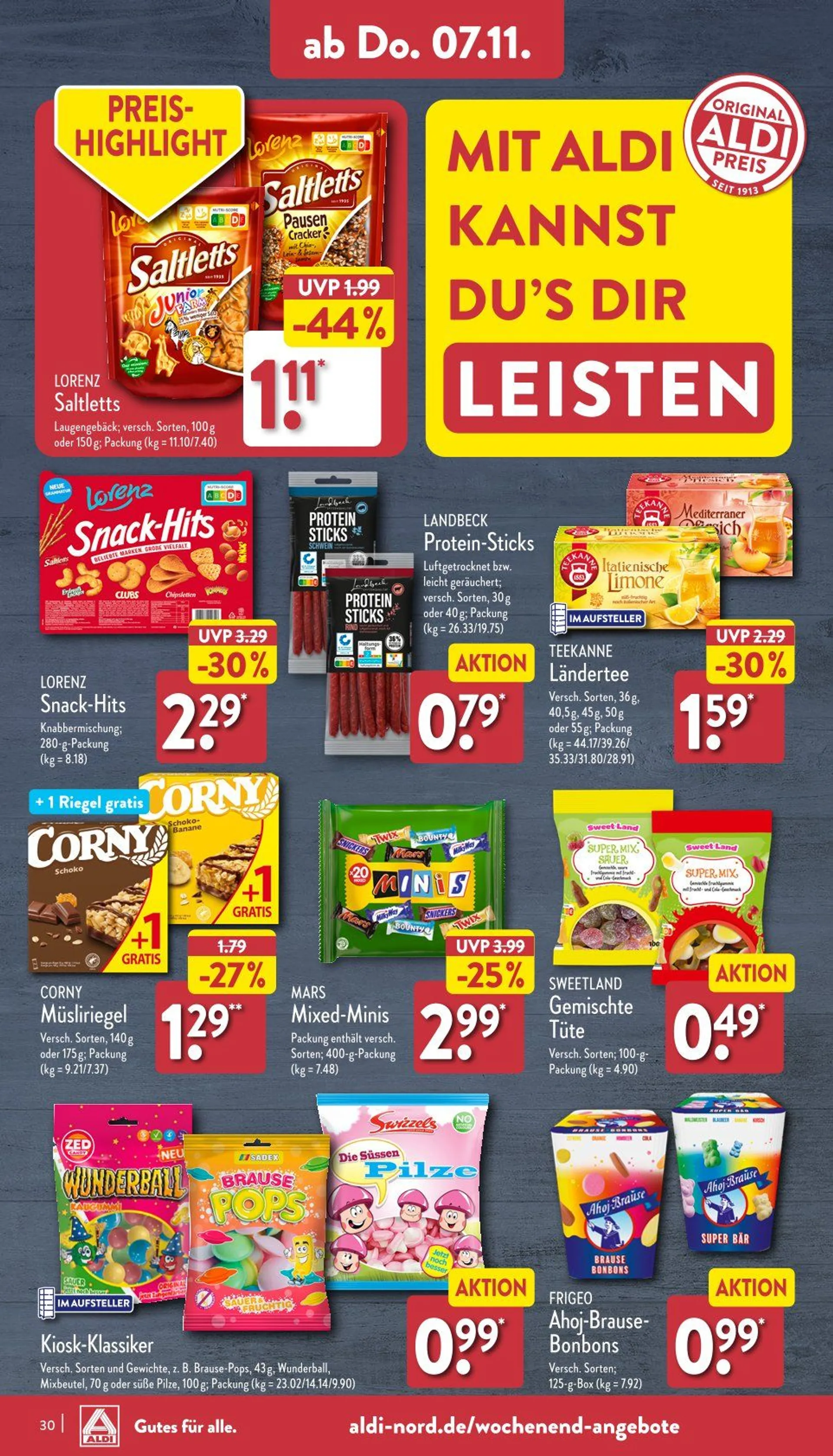 Aldi Nord Prospekt von 4. November bis 9. November 2024 - Prospekt seite 30