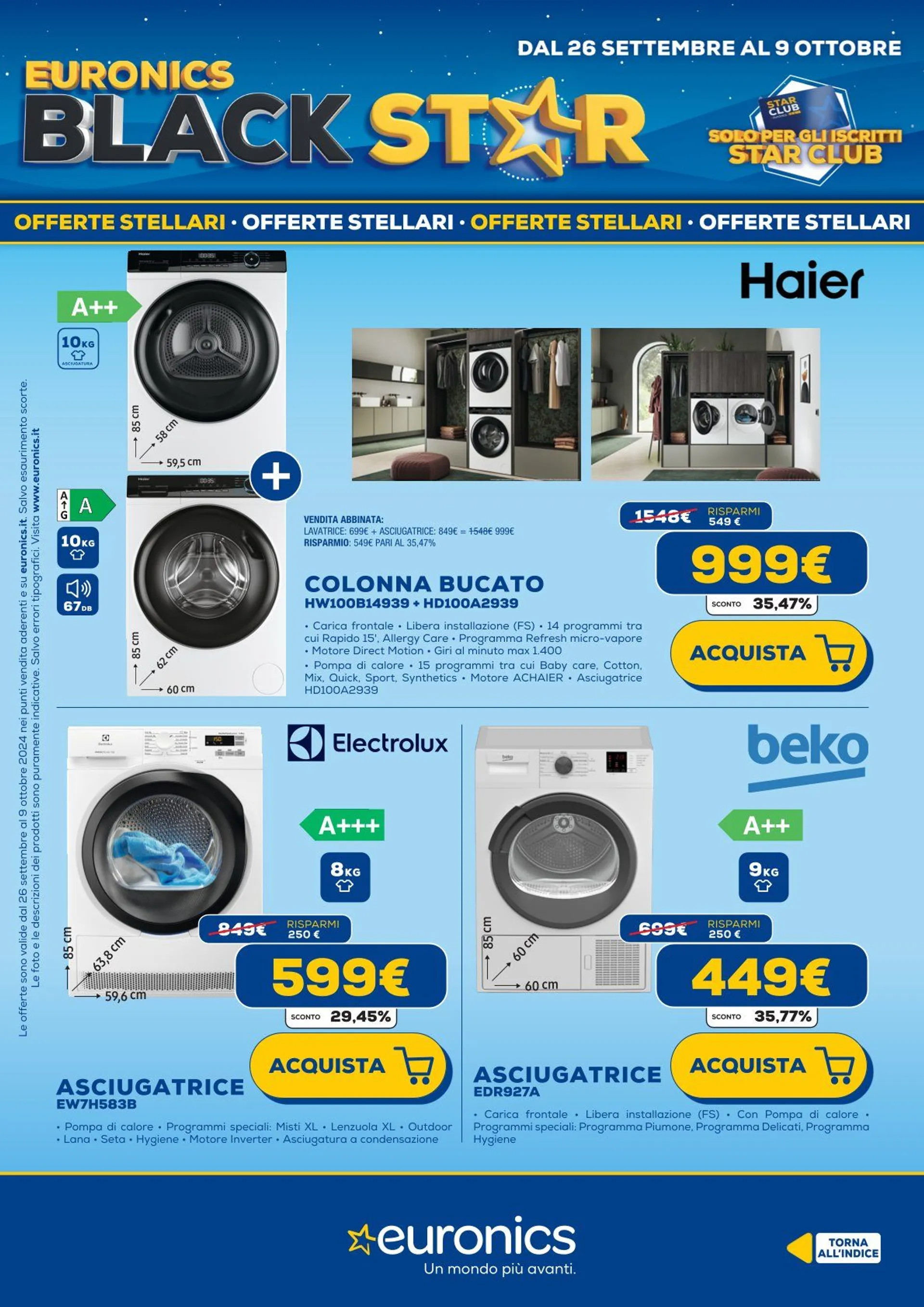 Euronics Brochure Offerte da 26 settembre a 9 ottobre di 2024 - Pagina del volantino 30