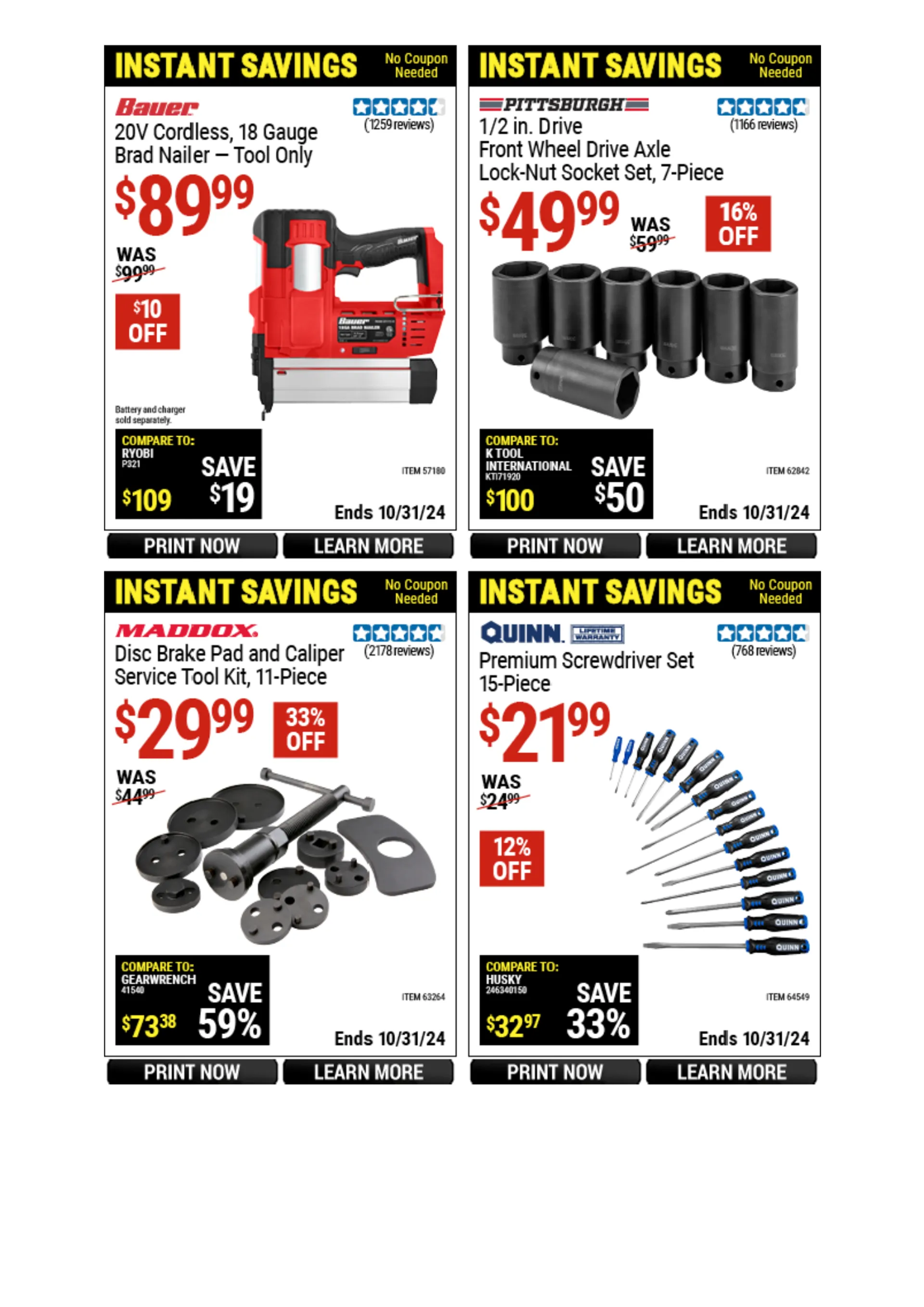 Weekly ad Harbor Freight Weekly Ad from October 21 to October 27 2024 - Page 29