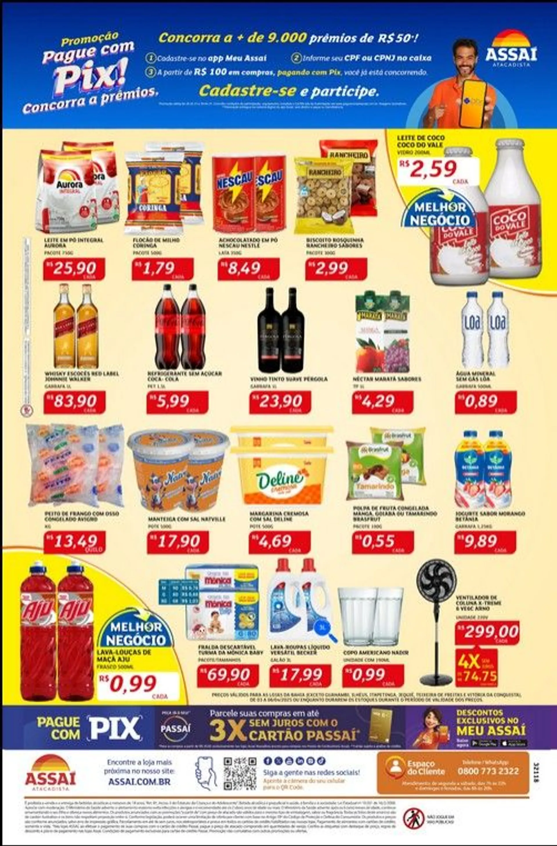 Encarte de  Folhetos Assaí Atacadista 3 de abril até 6 de abril 2025 - Pagina 2