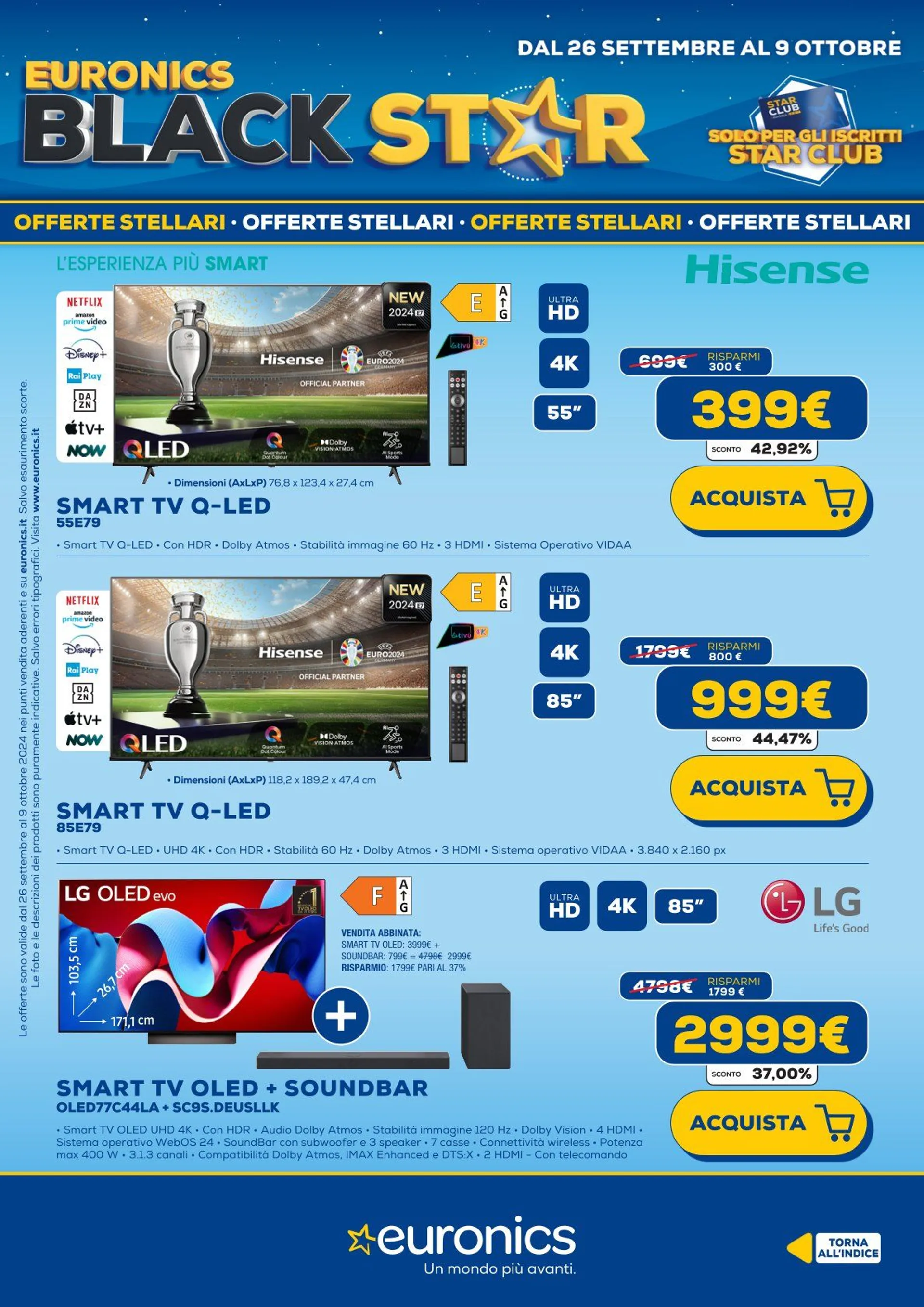 Euronics Brochure Offerte da 26 settembre a 9 ottobre di 2024 - Pagina del volantino 3