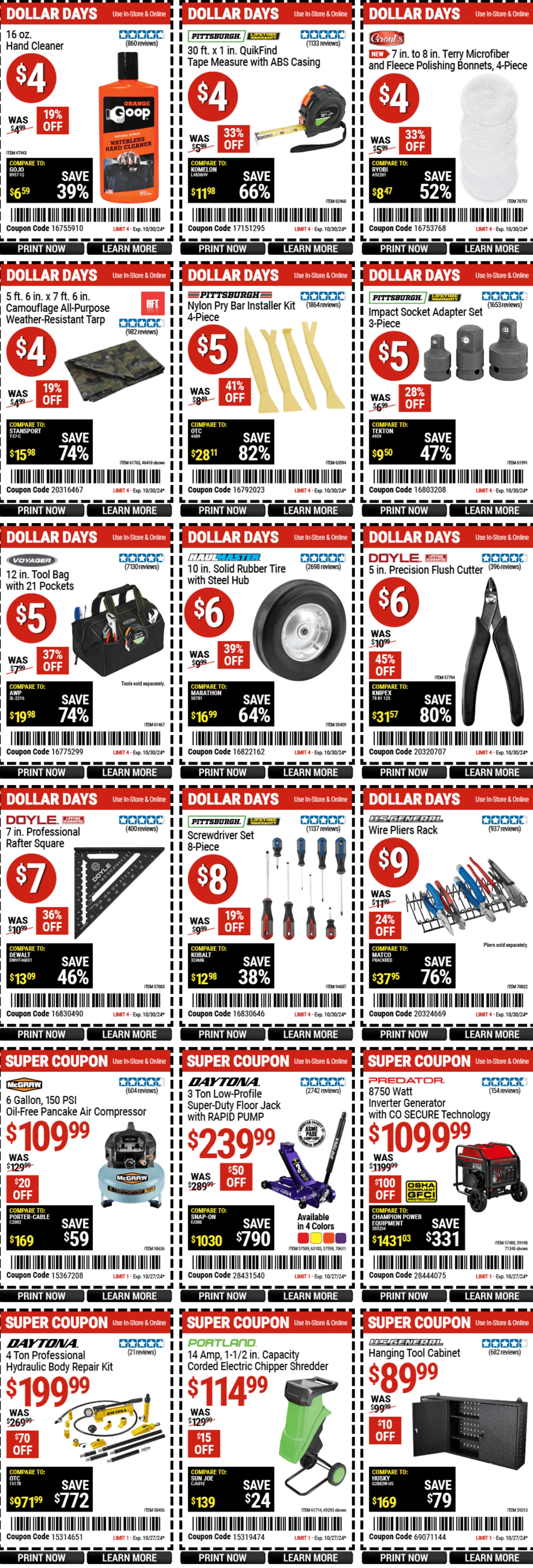 Weekly ad Harbor Freight Weekly Ad from October 25 to October 31 2024 - Page 2