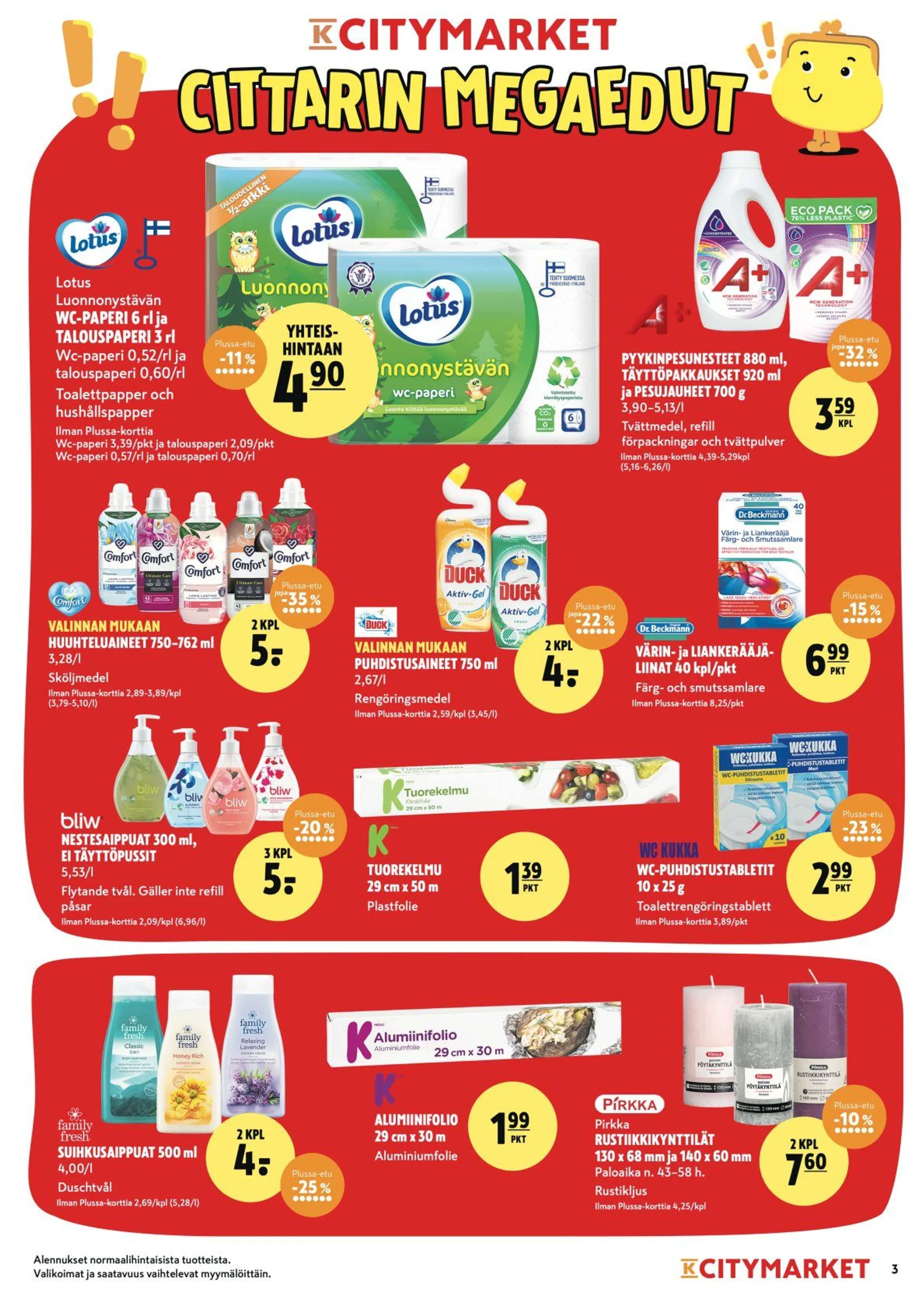 K-Citymarket tarjoukset voimassa alkaen 23. tammikuuta - 26. tammikuuta 2025 - Tarjouslehti sivu 3