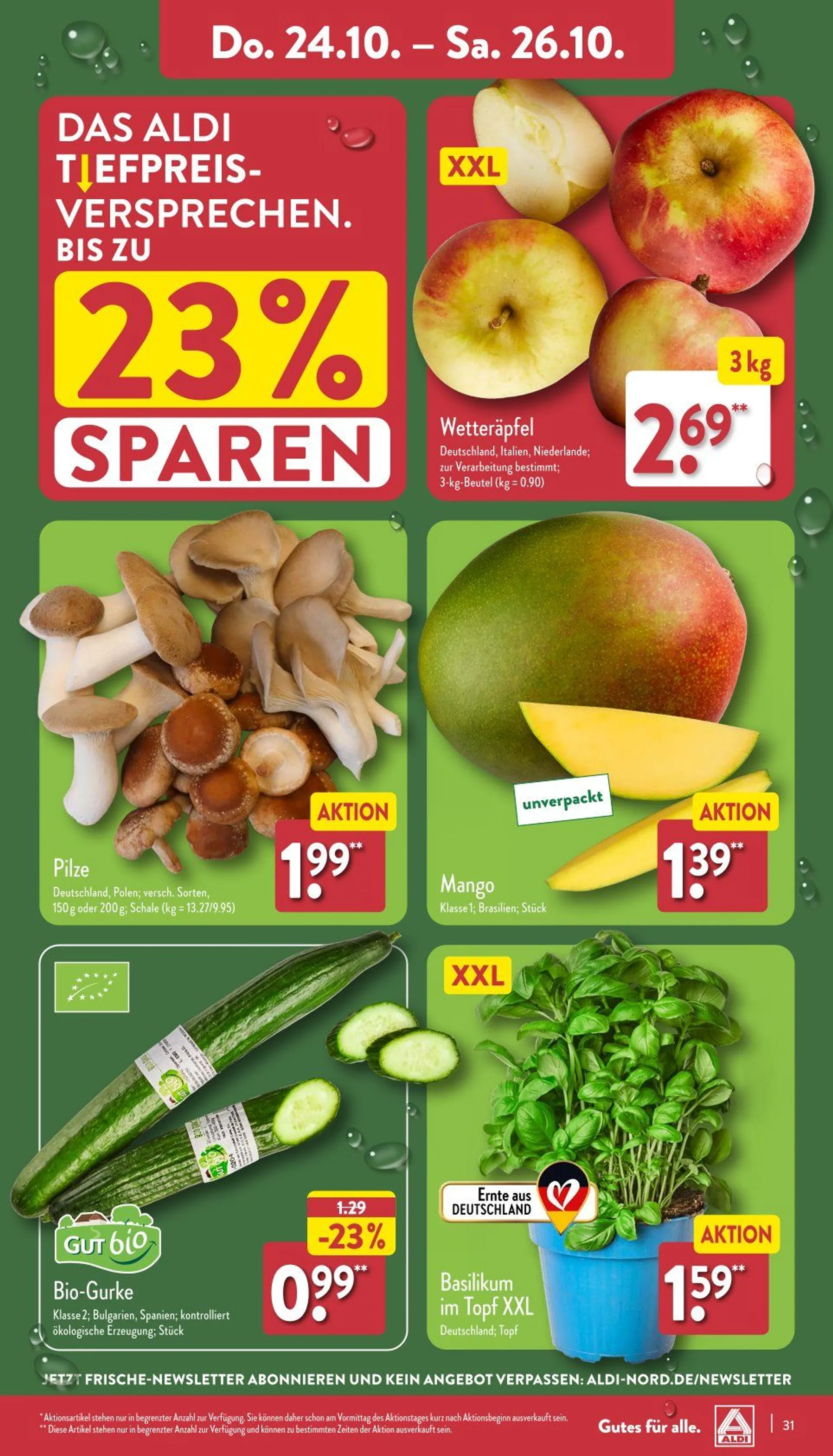 Aldi Nord Prospekt von 21. Oktober bis 26. Oktober 2024 - Prospekt seite 32