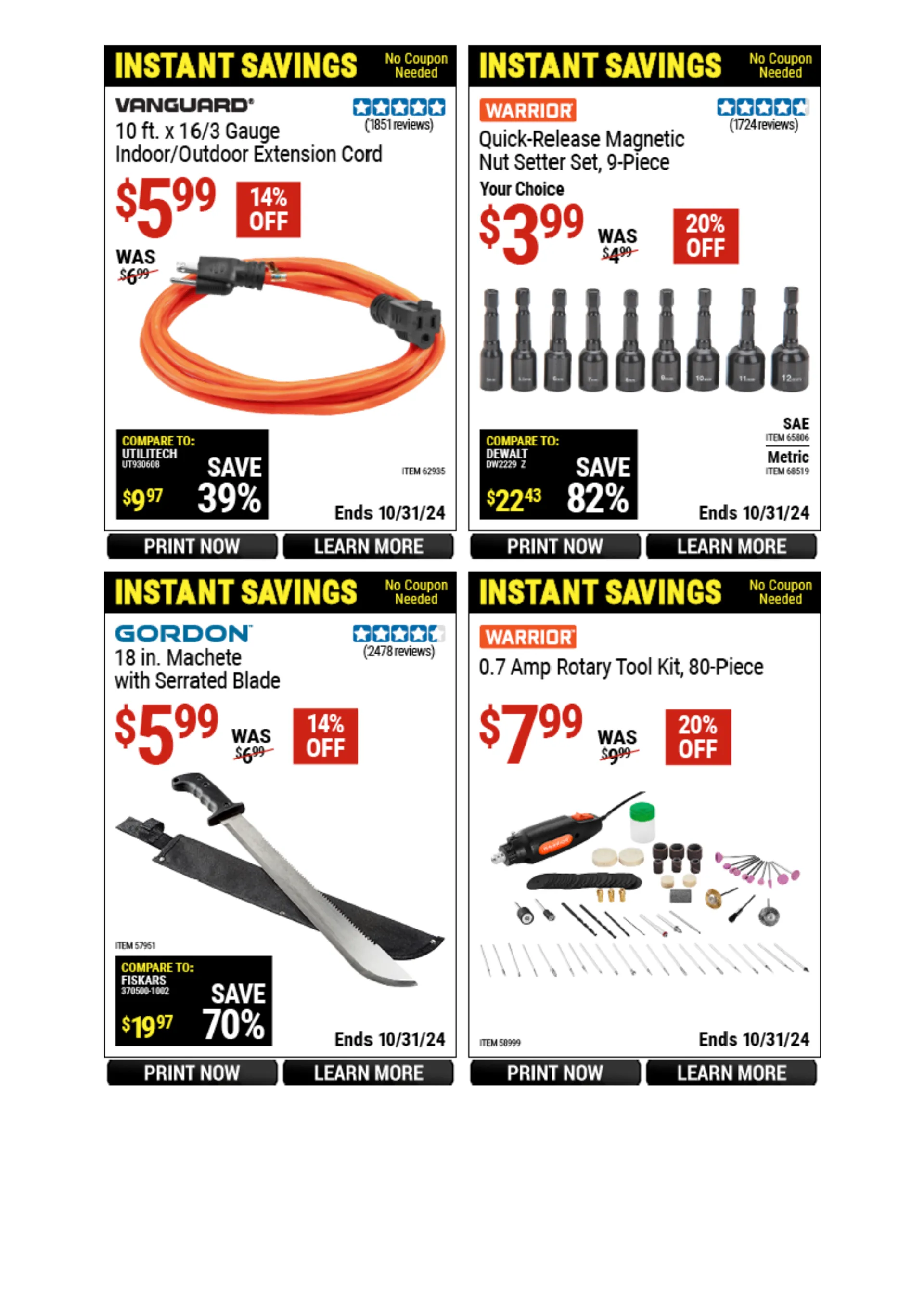 Weekly ad Harbor Freight Weekly Ad from October 21 to October 27 2024 - Page 32