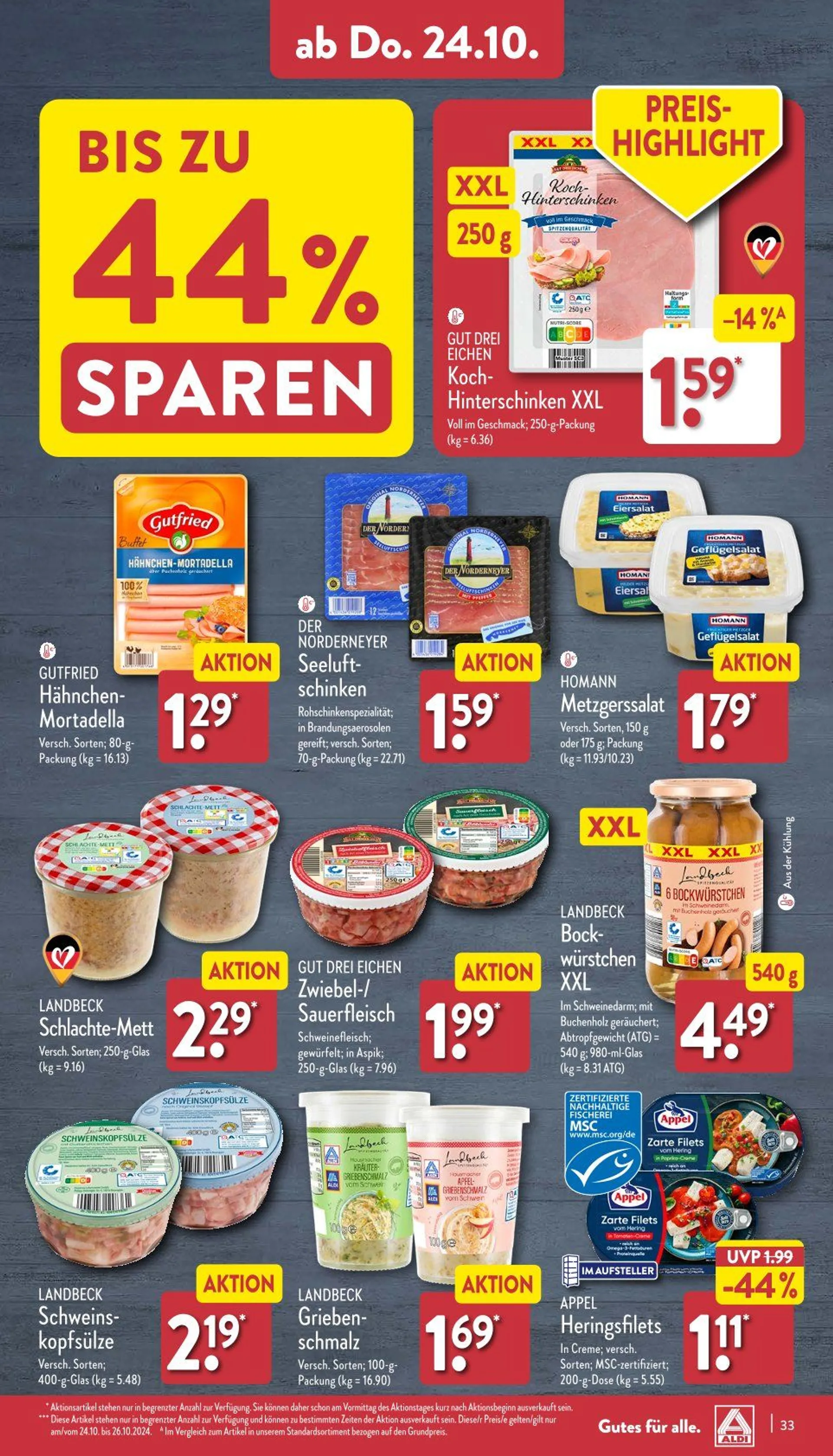 Aldi Nord Prospekt von 21. Oktober bis 26. Oktober 2024 - Prospekt seite 34