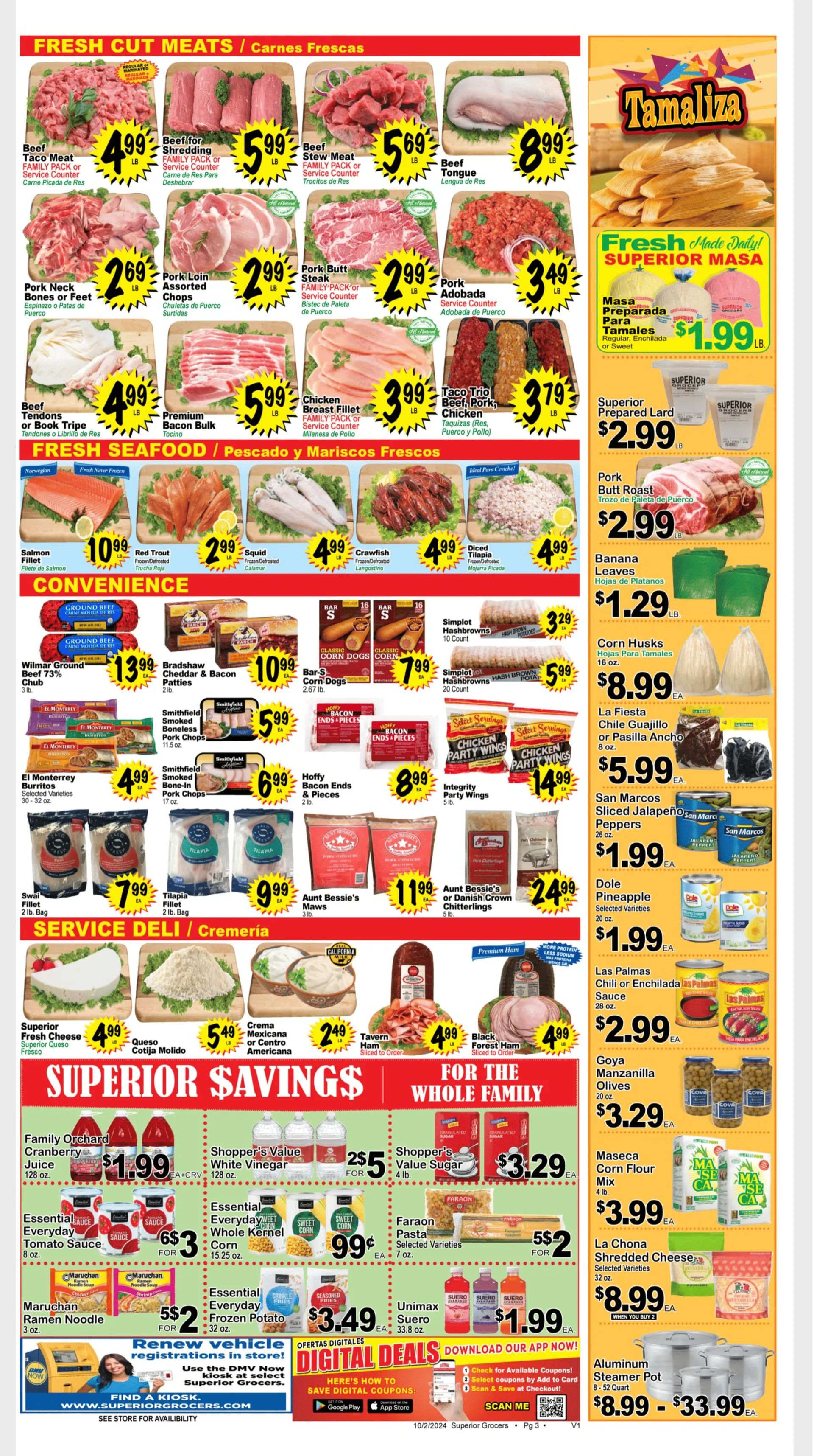 Weekly ad Superior Grocers sales from October 2 to October 8 2024 - Page 3