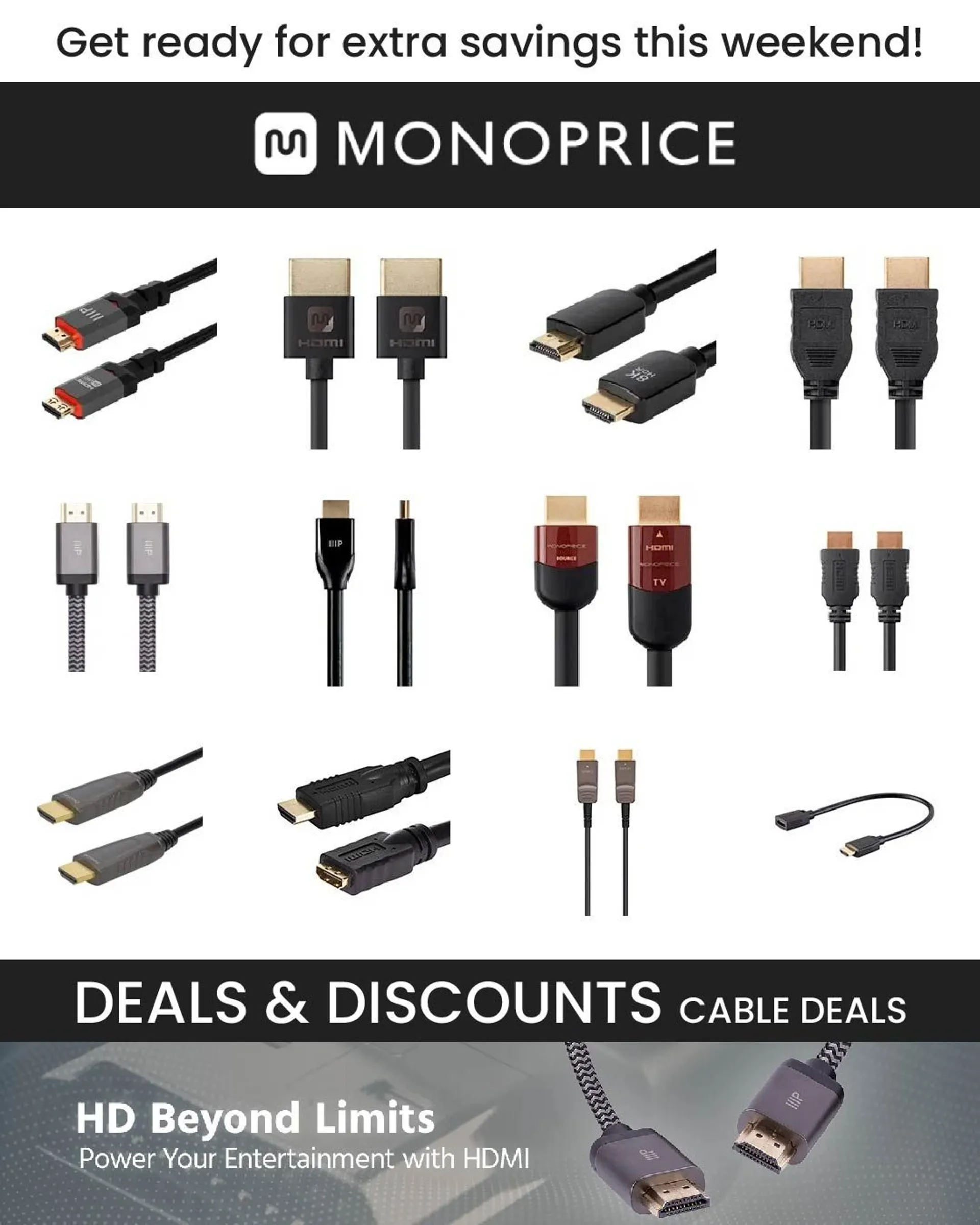 Weekly ad Monoprice Cable Deals from June 15 to June 20 2024 - Page 