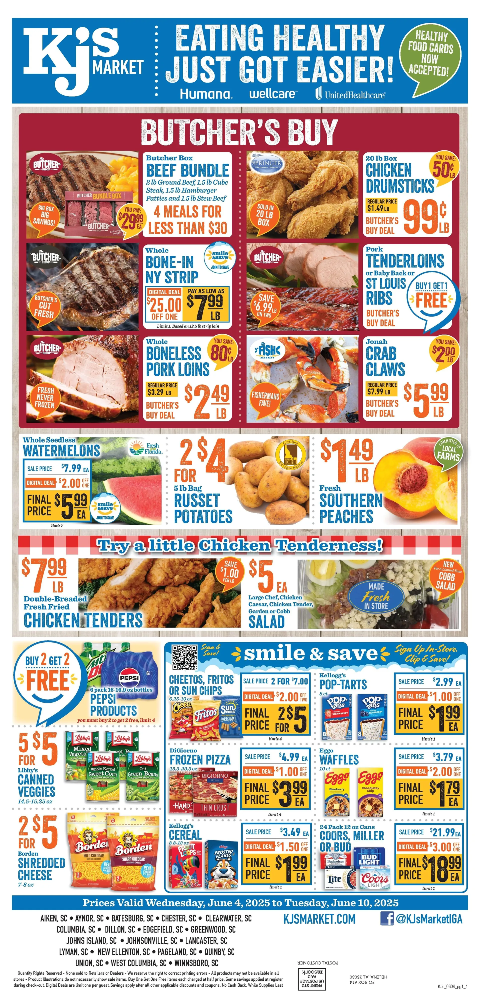 Weekly ad KJ´s Market  Sales from June 4 to June 10 2025 - Page 1