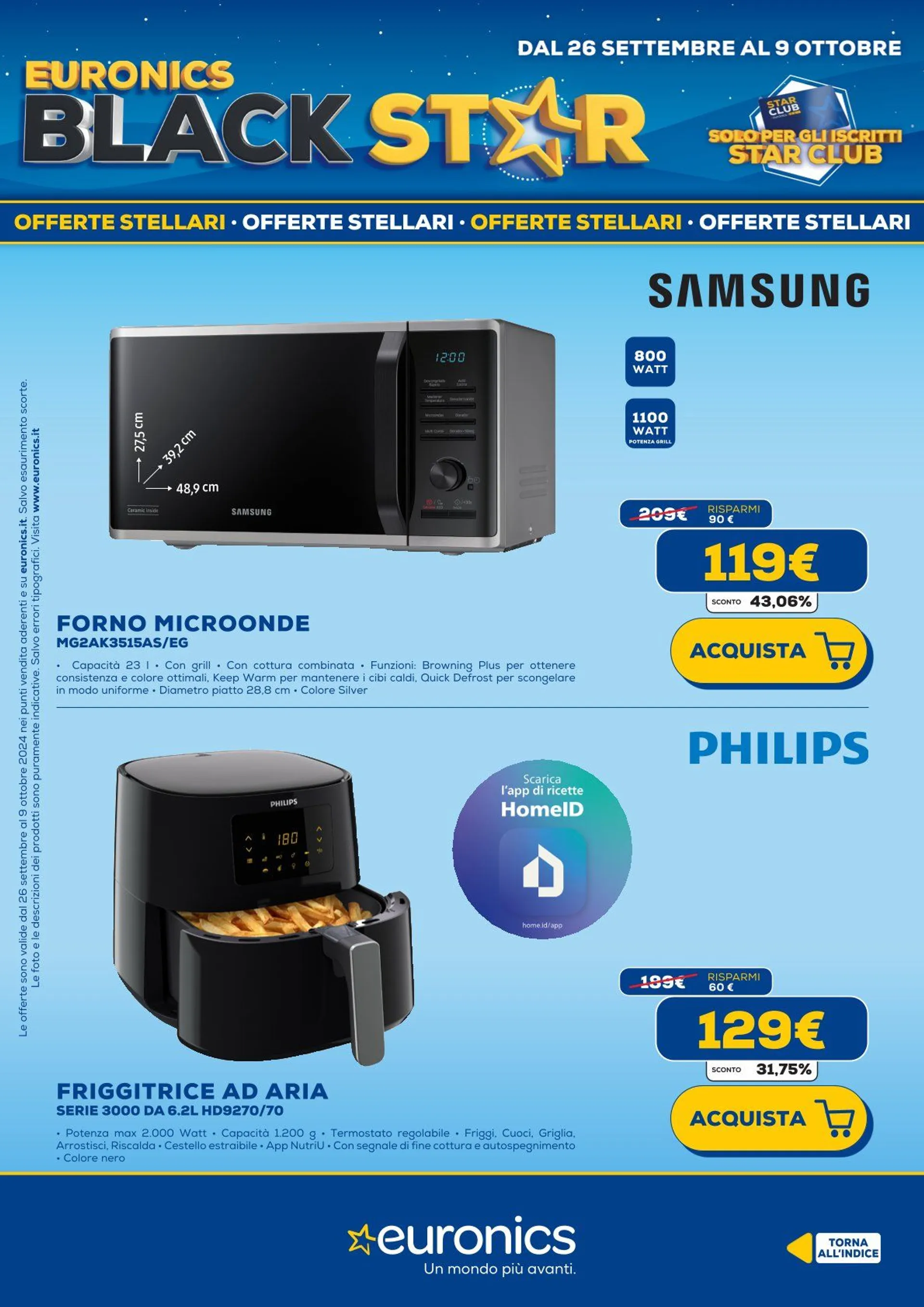 Euronics Brochure Offerte da 26 settembre a 9 ottobre di 2024 - Pagina del volantino 37