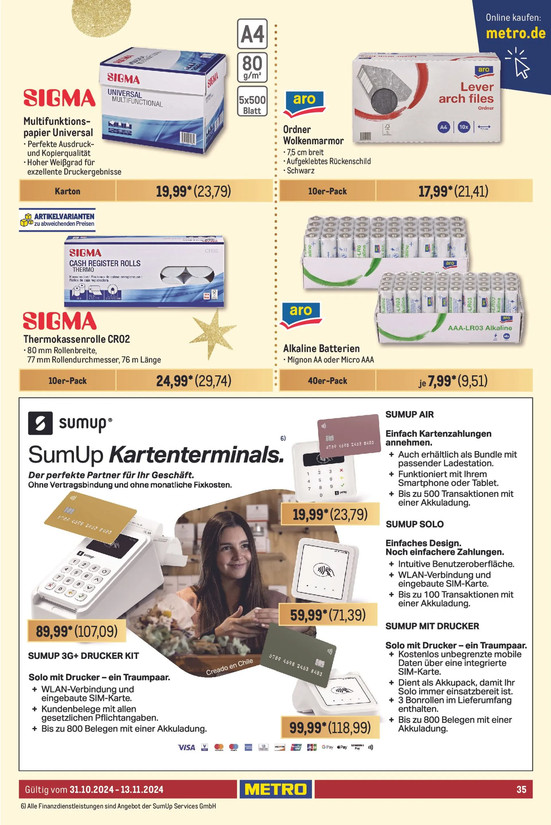 METRO Prospekt von 31. Oktober bis 13. November 2024 - Prospekt seite 37