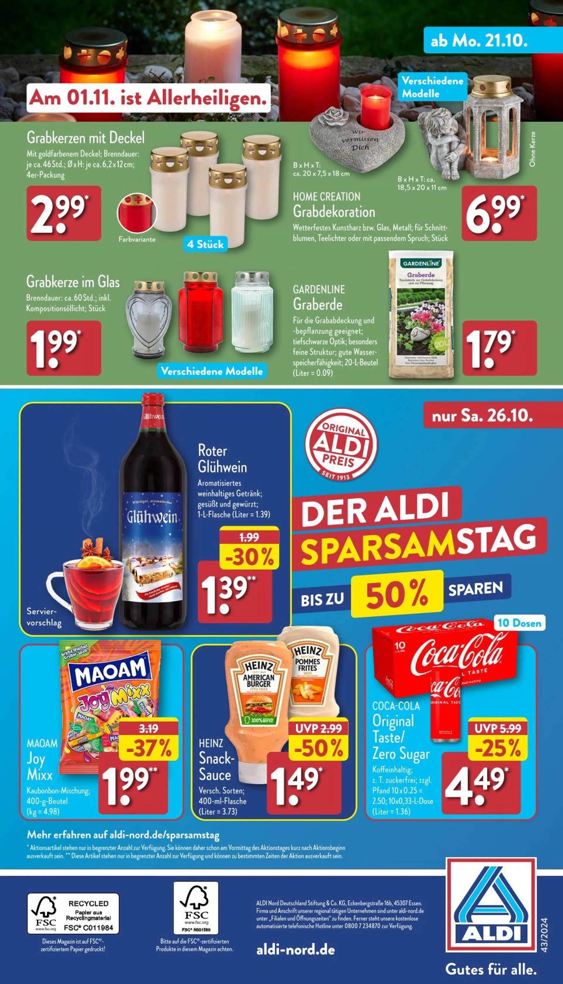 Aldi Nord Prospekt von 21. Oktober bis 26. Oktober 2024 - Prospekt seite 41