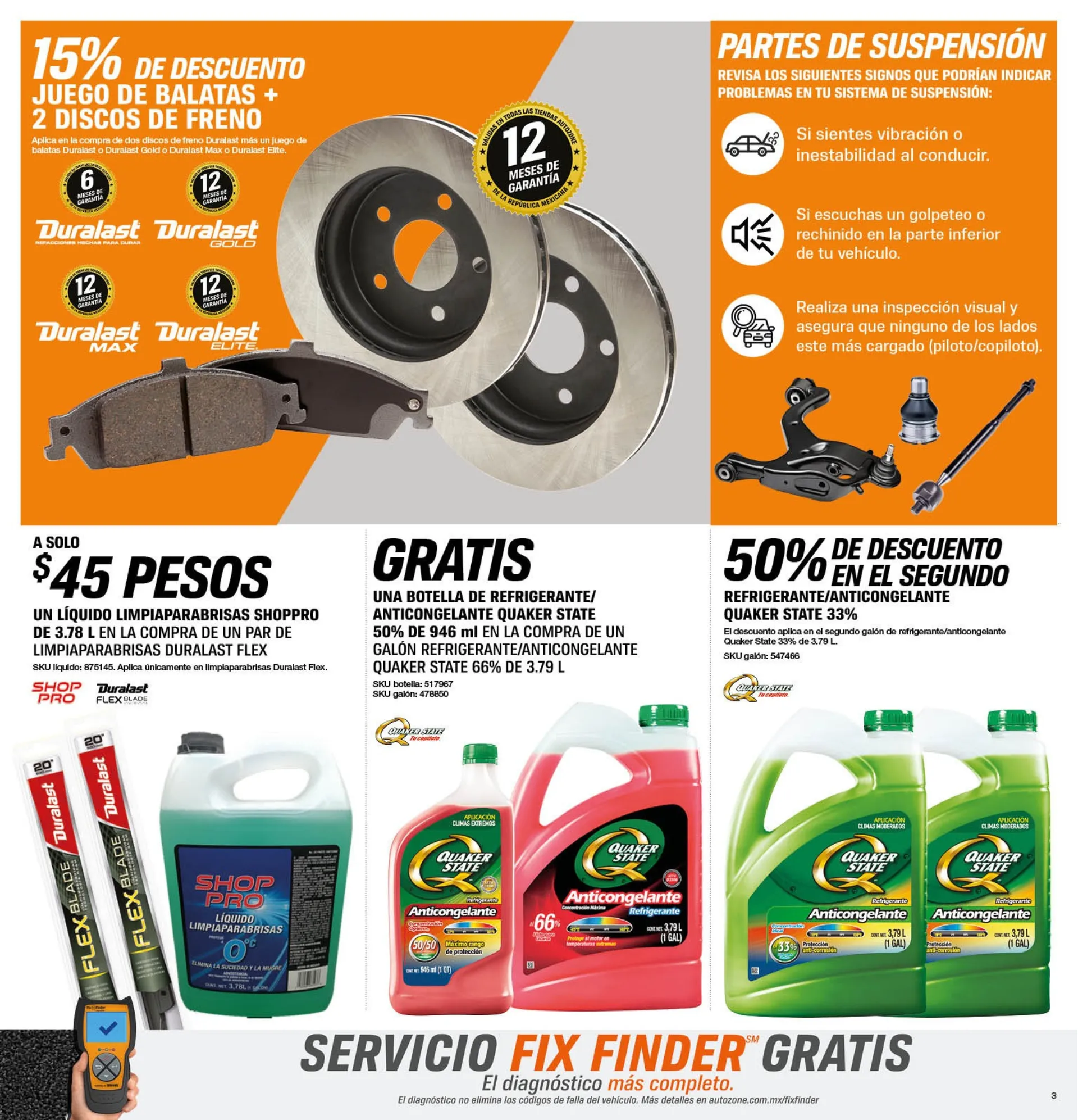 Catálogo de AutoZone Ofertas 1 de septiembre al 21 de septiembre 2024 - Pagina 3