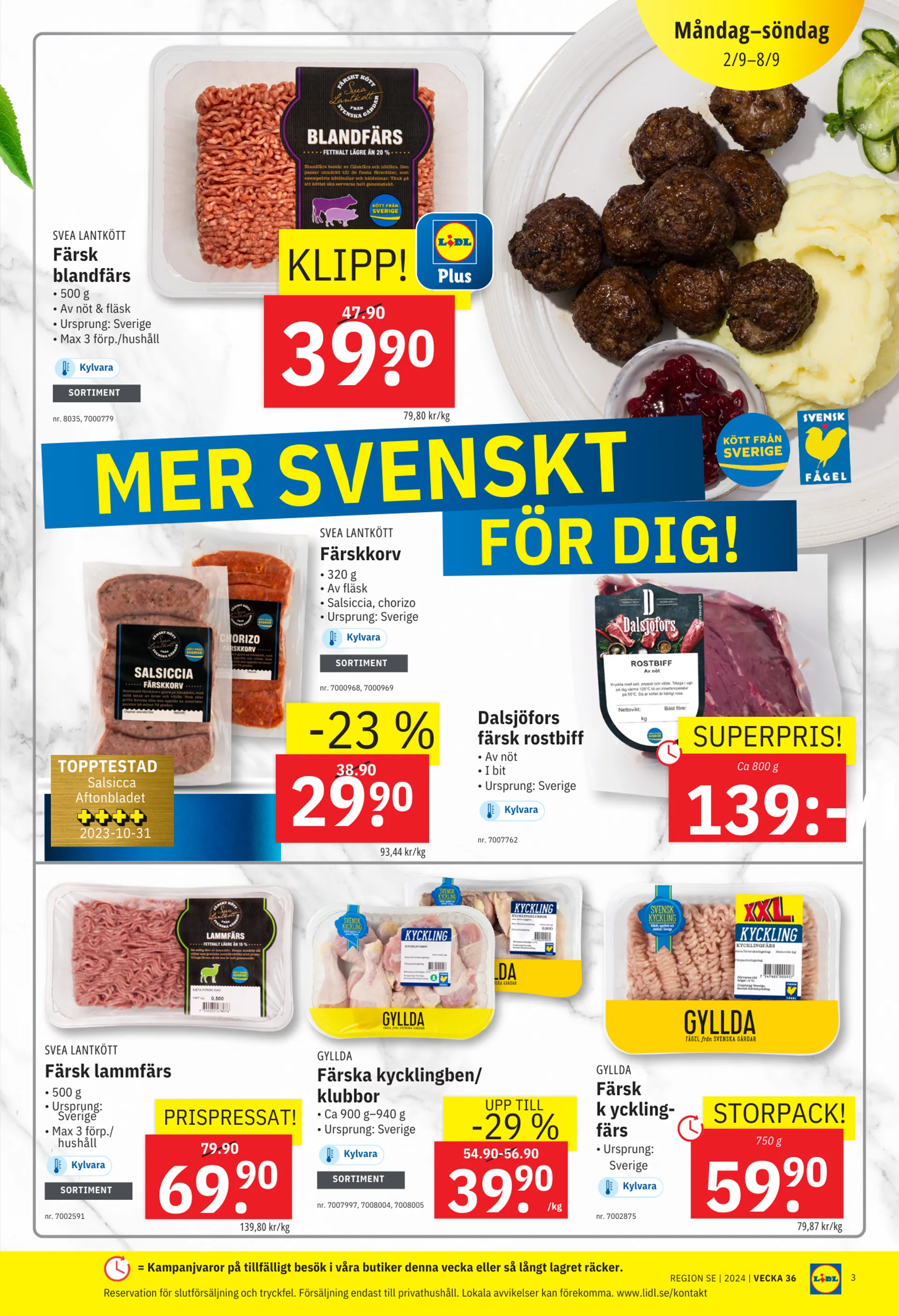 Lidl Angebote von 2/09 bis 8/09 från 2 september till 8 september 2024 - Reklamblad sidor 3